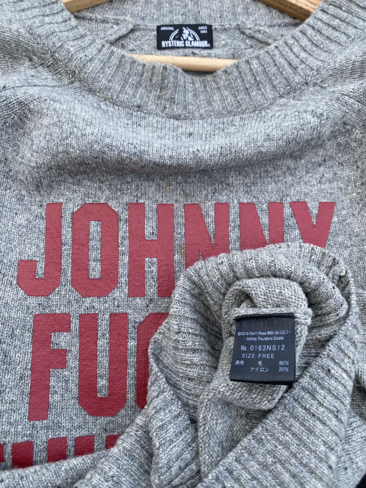 Hysteric Glamour Rare Hysteric Glamour Johny Fucking Thunder Wool Sweater Size US M / EU 48-50 / 2 - 12 Thumbnail