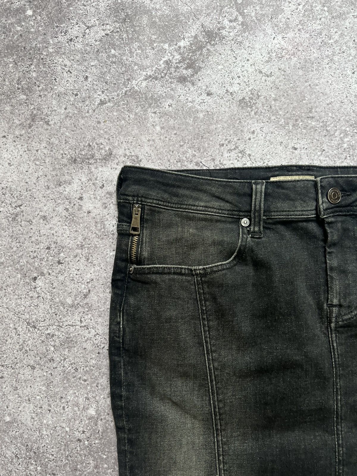 Burberry Burberry Brit Denim Mini Skirt Black Zip Size 30" / US 8 / IT 44 - 8 Thumbnail