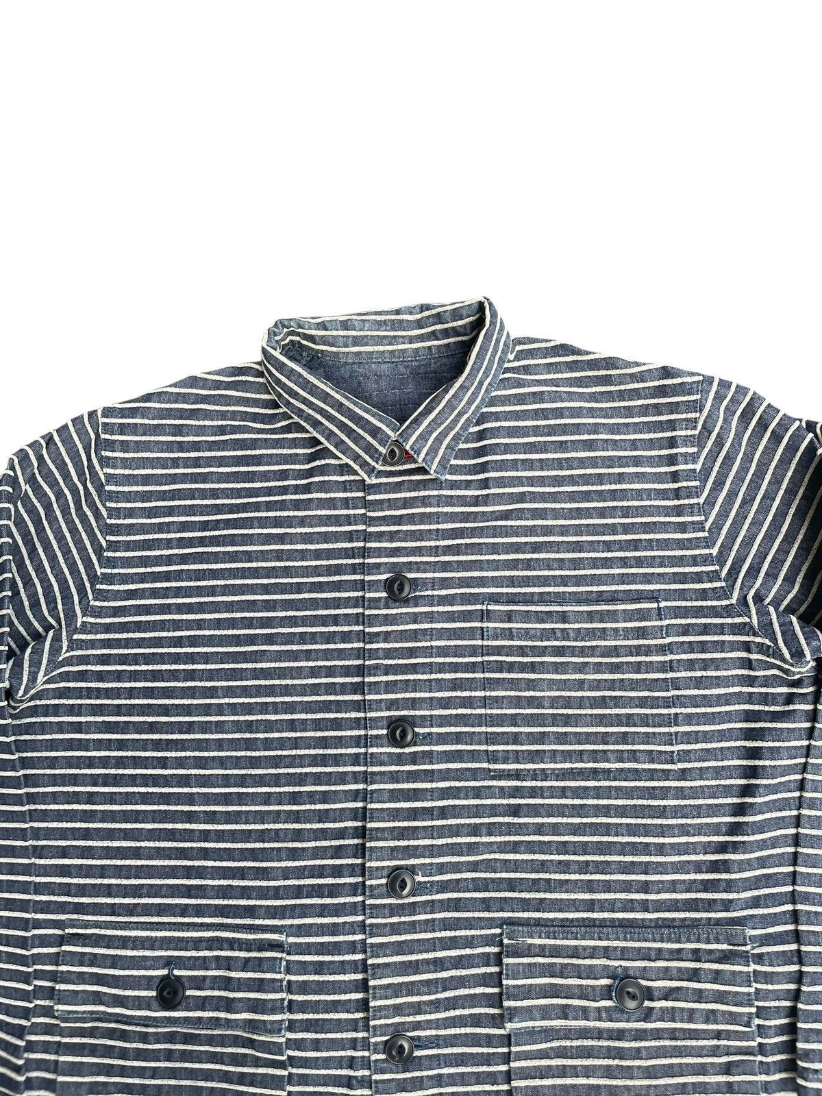 UES Japan UE Embossed Stripe Chore Jacket Size US L / EU 52-54 / 3 - 3 Thumbnail