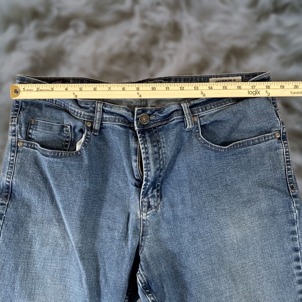 Buffalo David Bitton Buffalo David Bitton Jackson X Jeans Mens Size 36x29 Straight Denim Cotton Blend Mid Rise Regular Fit with Pockets Blue Denim Shirt? Size US 36 / EU 52 - 1 Thumbnail