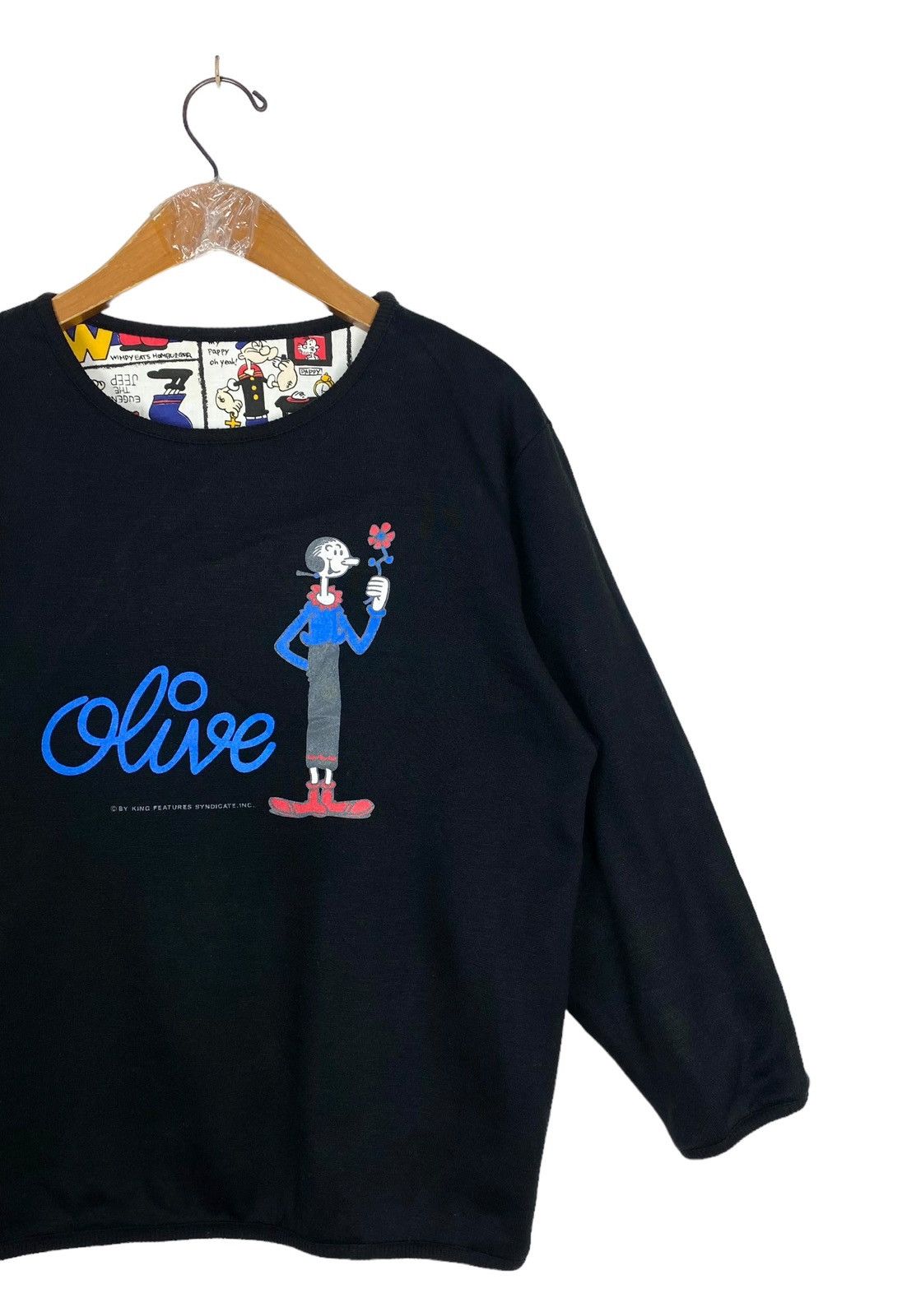 Japanese Brand Rare‼️ Olive Popeye Wife Full Print Reversible Sweatshirt Size M / US 6-8 / IT 42-44 - 3 Thumbnail