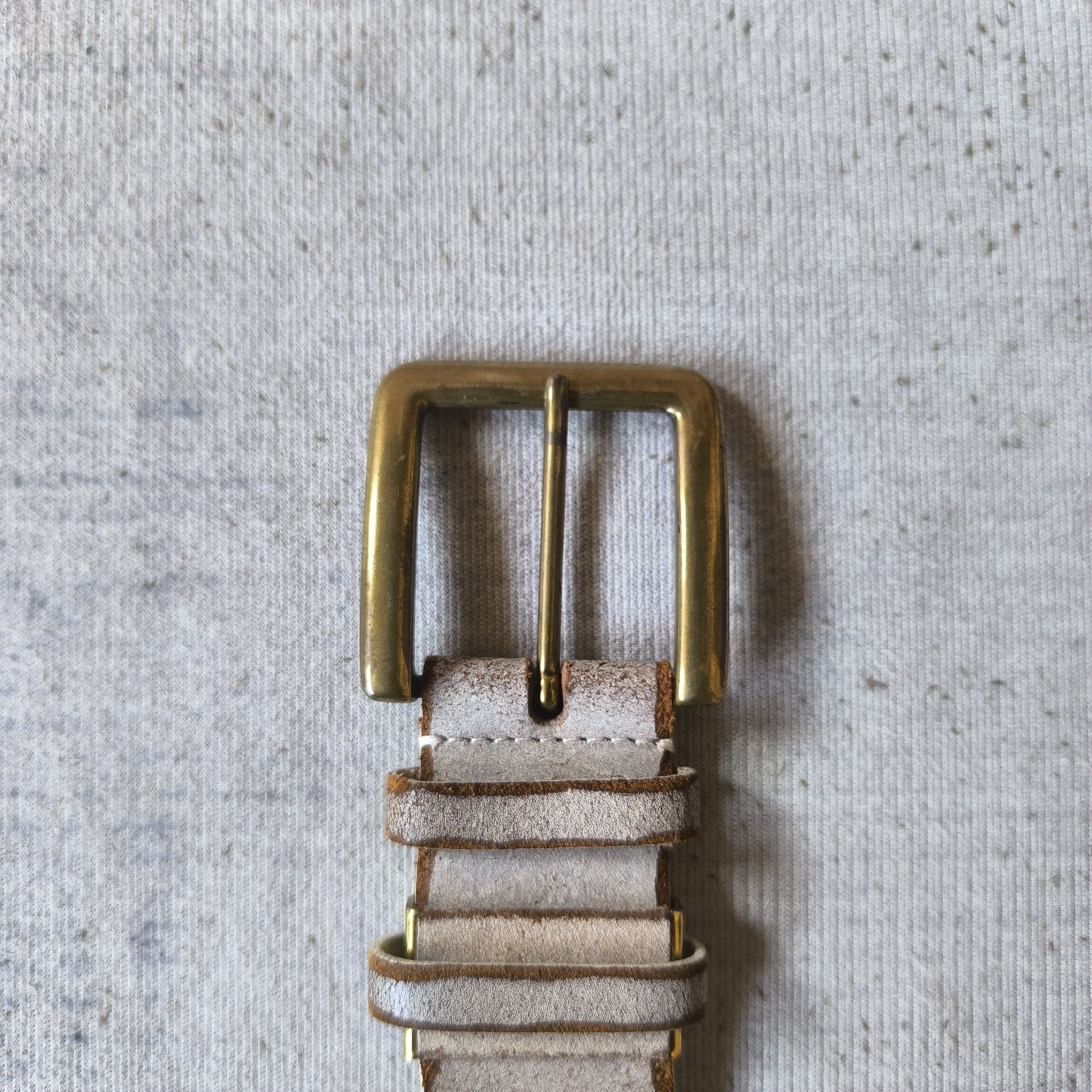 Tornado Mart 💥 Solid brass stud punk style art soft leather belt Size ONE SIZE - 3 Thumbnail