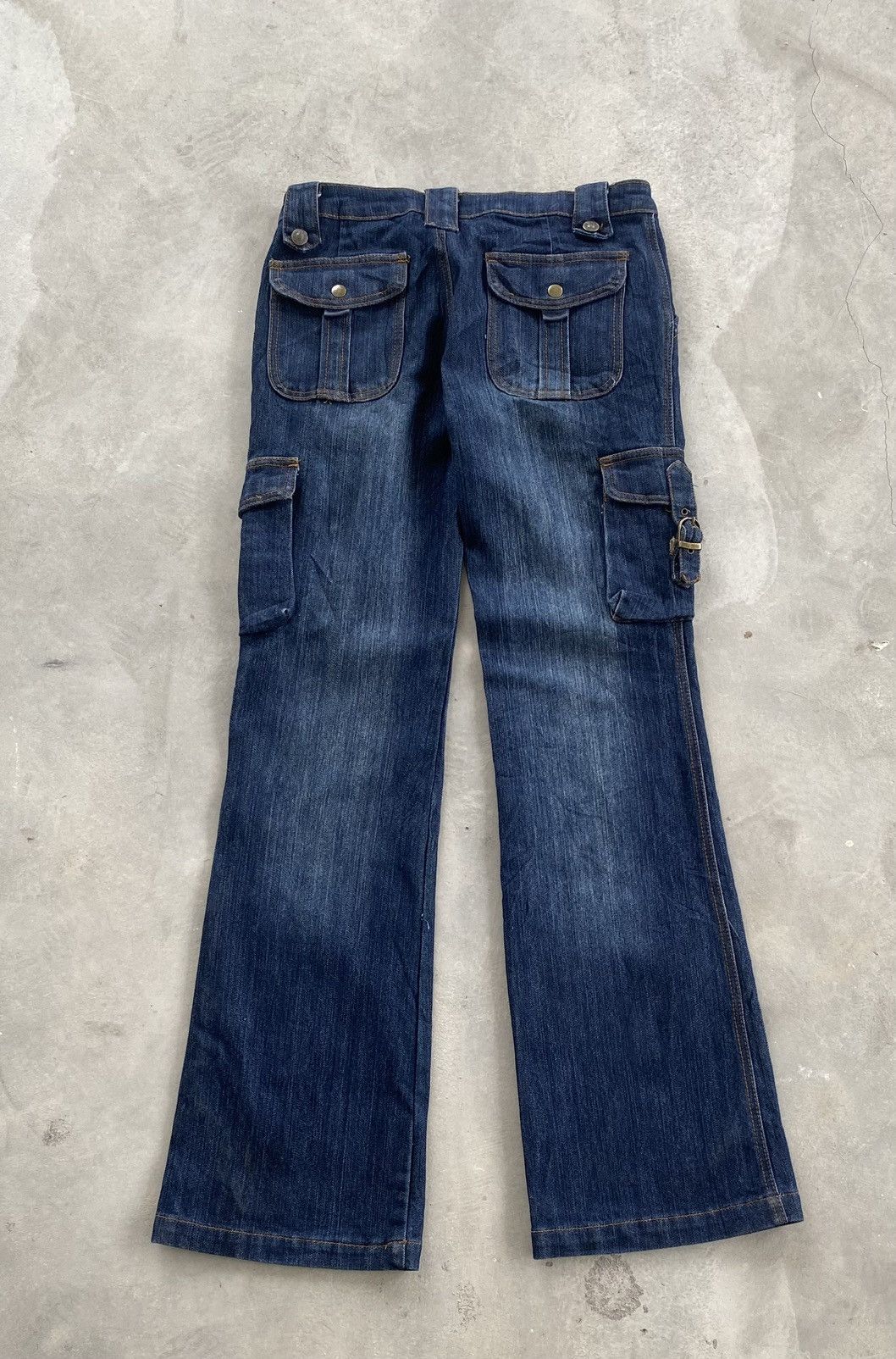 Japanese Brand × Vintage UNBRANDED CARGO JEANS FLARED BOTTOM Size US 31 - 7 Thumbnail