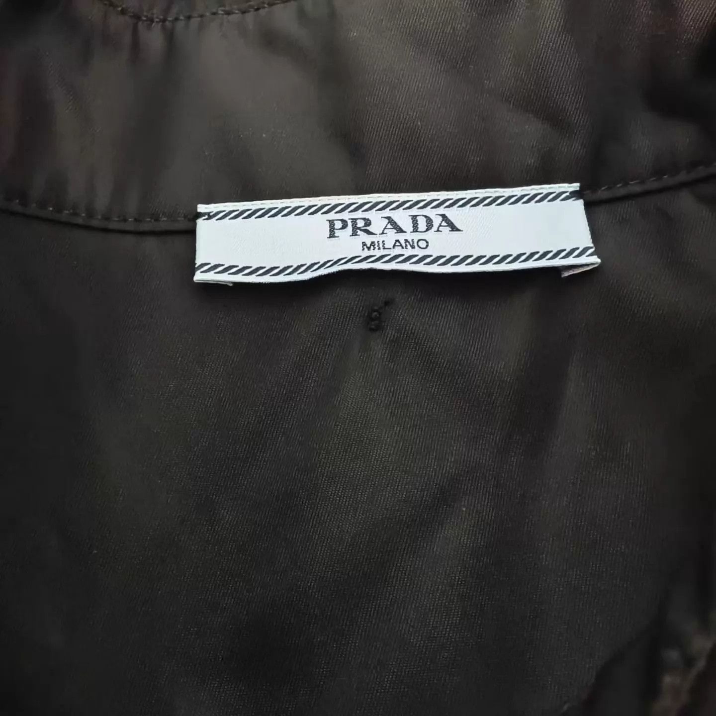 Prada Prada Black Triangle Logo Short Jacket 38 Size XS / US 0-2 / IT 36-38 - 3 Thumbnail