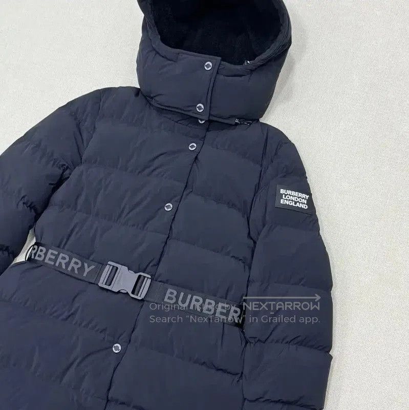 Burberry Women's Black Long Puffer Jacket.