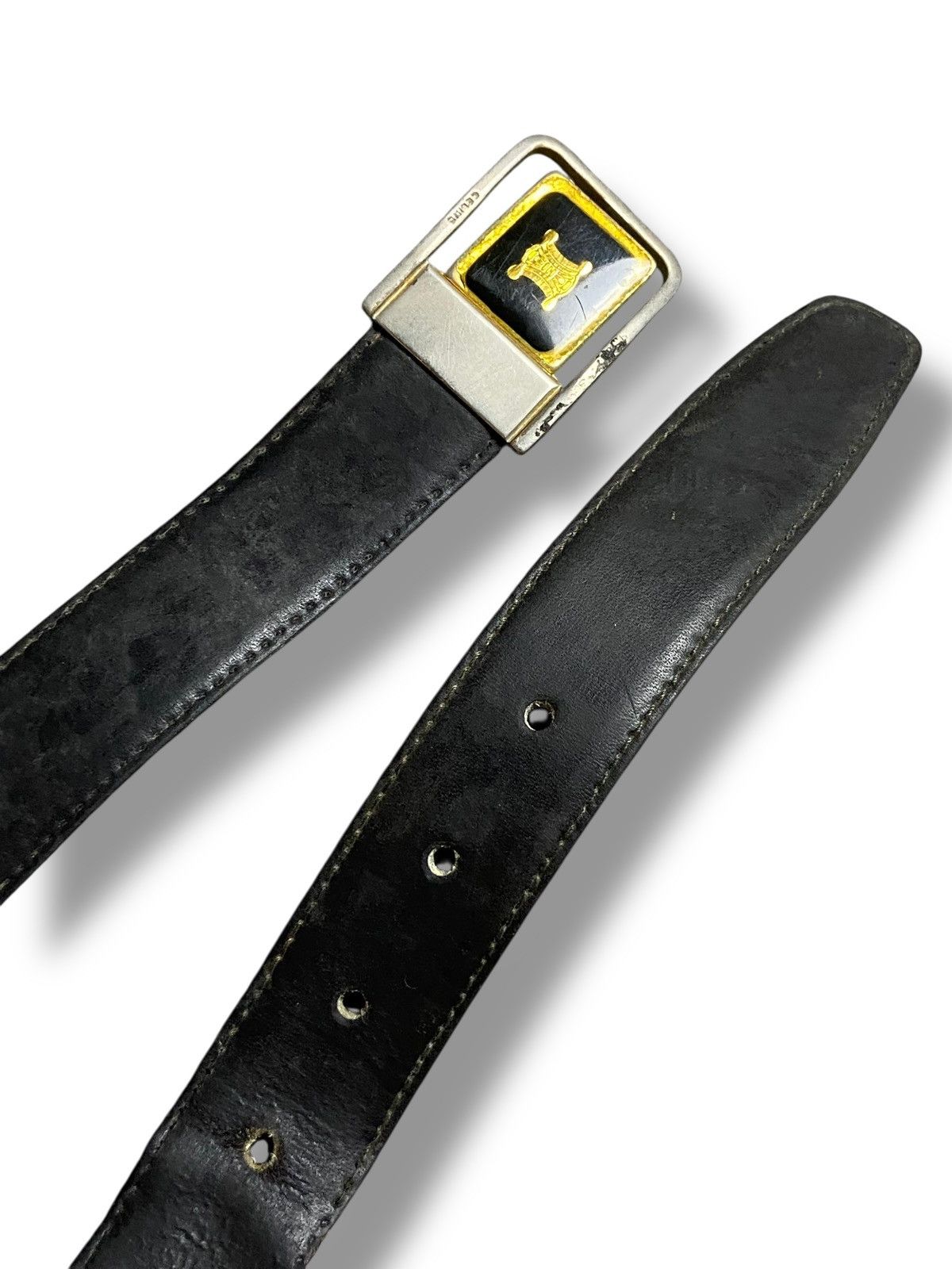 Celine Vintage Celine Paris Leather Belt (142) Size 42 - 3 Thumbnail