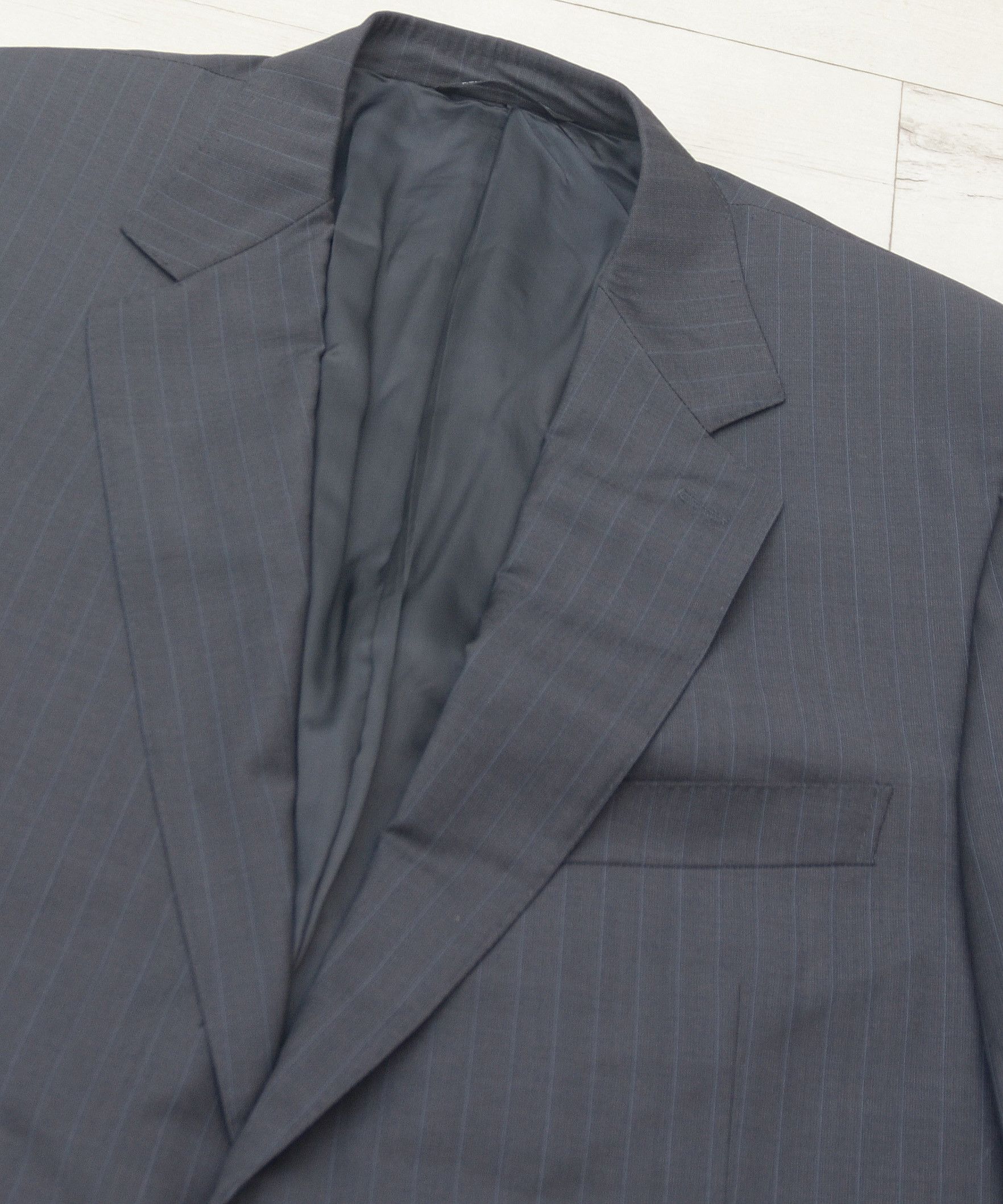 Canali Canali Travel Water Resistant Two Button Gray Strips Blazer Size 46R - 4 Thumbnail