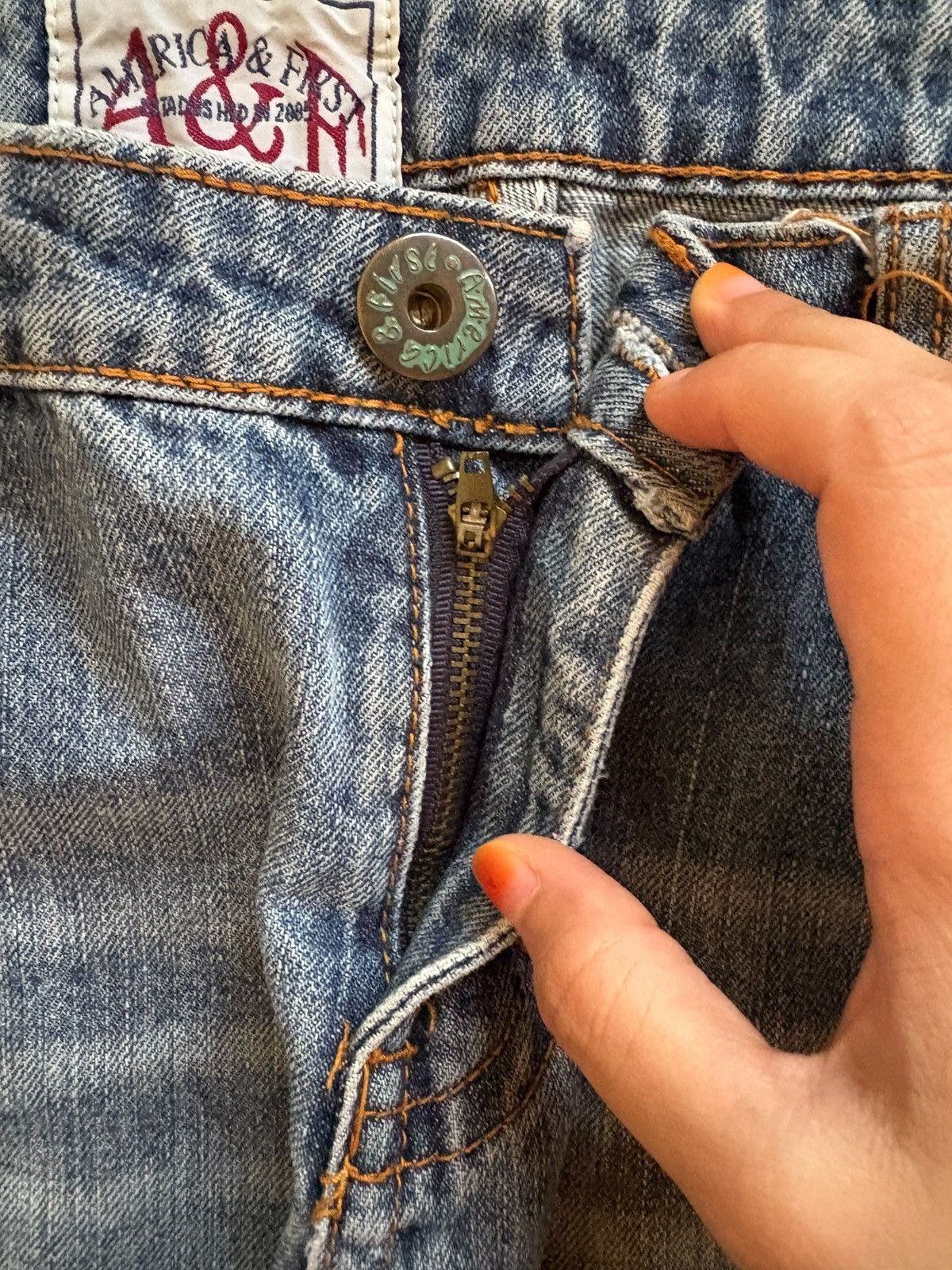 Japanese Brand × Tornado Mart Vintage Japanese Brand Mud Wash Distressed Ripped Flare Jean Size US 32 / EU 48 - 3 Thumbnail