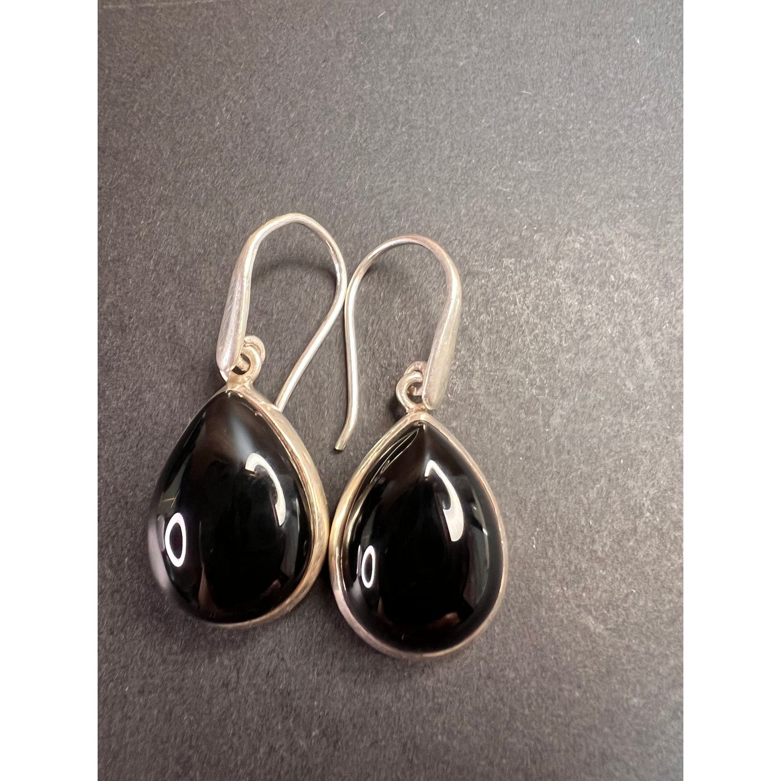Other NEW Black onyx sterling silver teardrop earrings 7.49 grams Size ONE SIZE - 4 Thumbnail