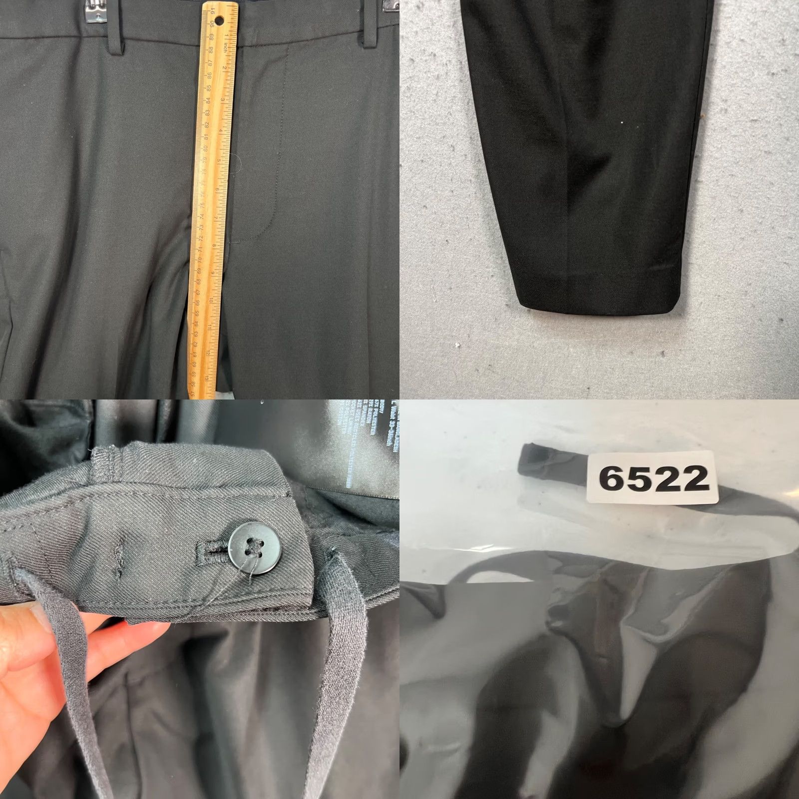 Uniqlo Uniqlo Mens Dress Pants Slim Fit Black 34 in Inseam 28 in Stretch Flat Front Tapered Casual All Season Regular Size L Mens Pants Black Slim Stretch Size US 33 - 8 Thumbnail