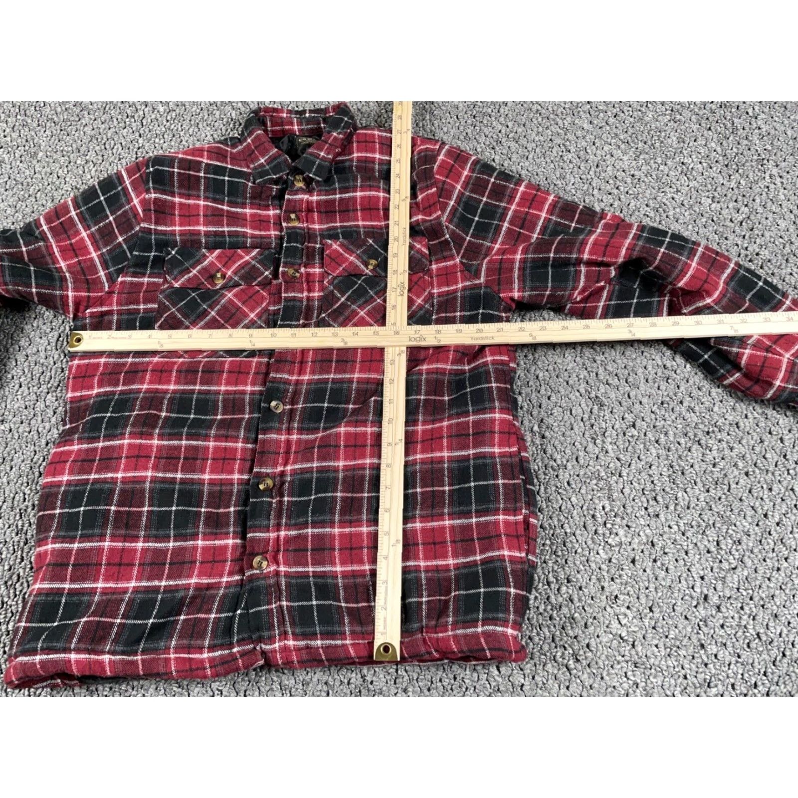 Vintage VINTAGE Workwear Quilted Flannel Shirt Jacket Adult Medium Red Black Plaid Grunge Mens Jacket Size US M / EU 48-50 / 2 - 7 Thumbnail