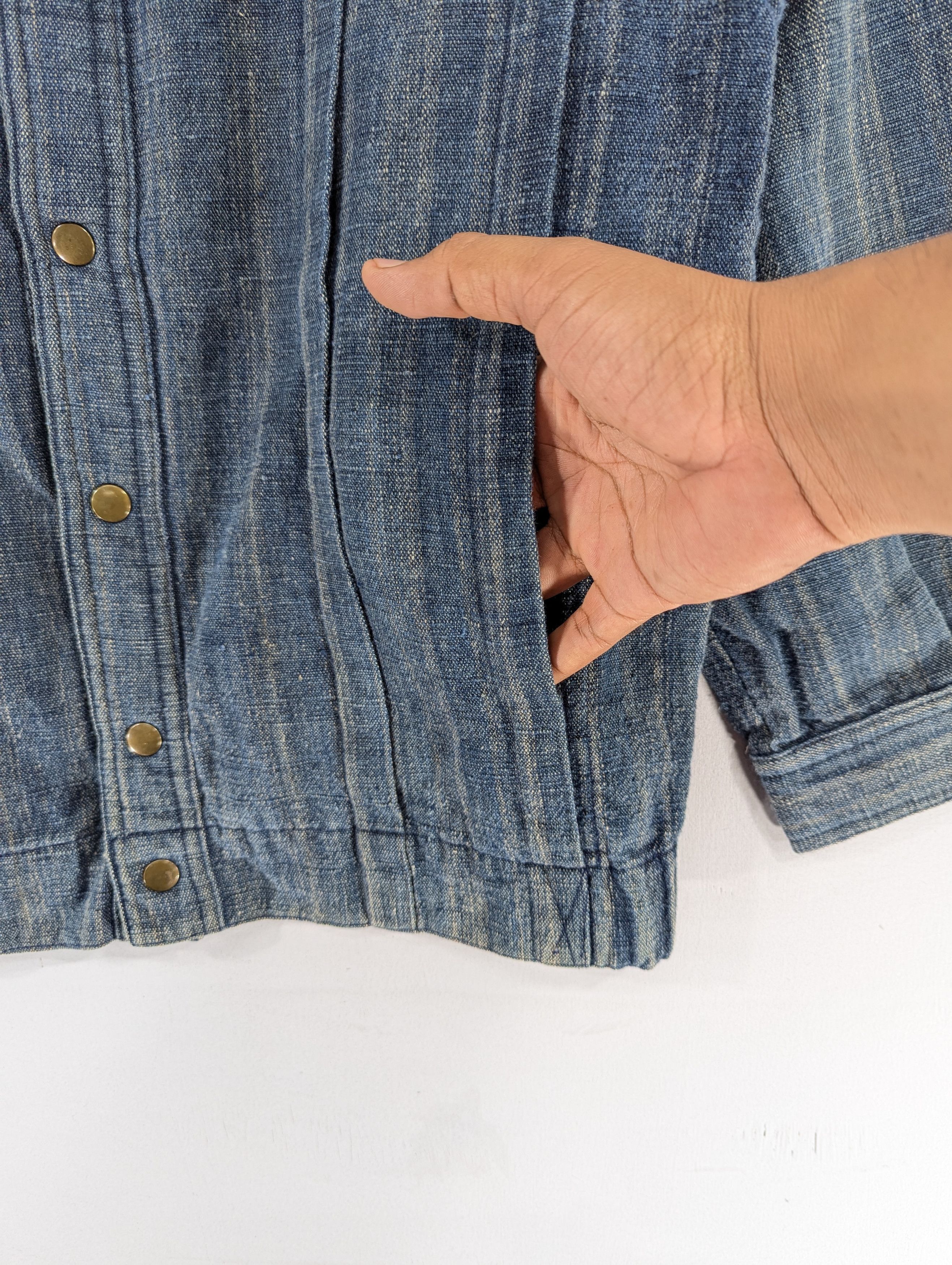 Japanese Brand Vintage Yuhei Anrico Atelier Denim Snap Button Jacket Size L / US 10 / IT 46 - 6 Thumbnail