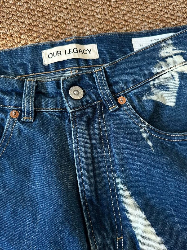 Our Legacy Our LegacyThird cut white smear jeans Size US 31 - 2 Thumbnail