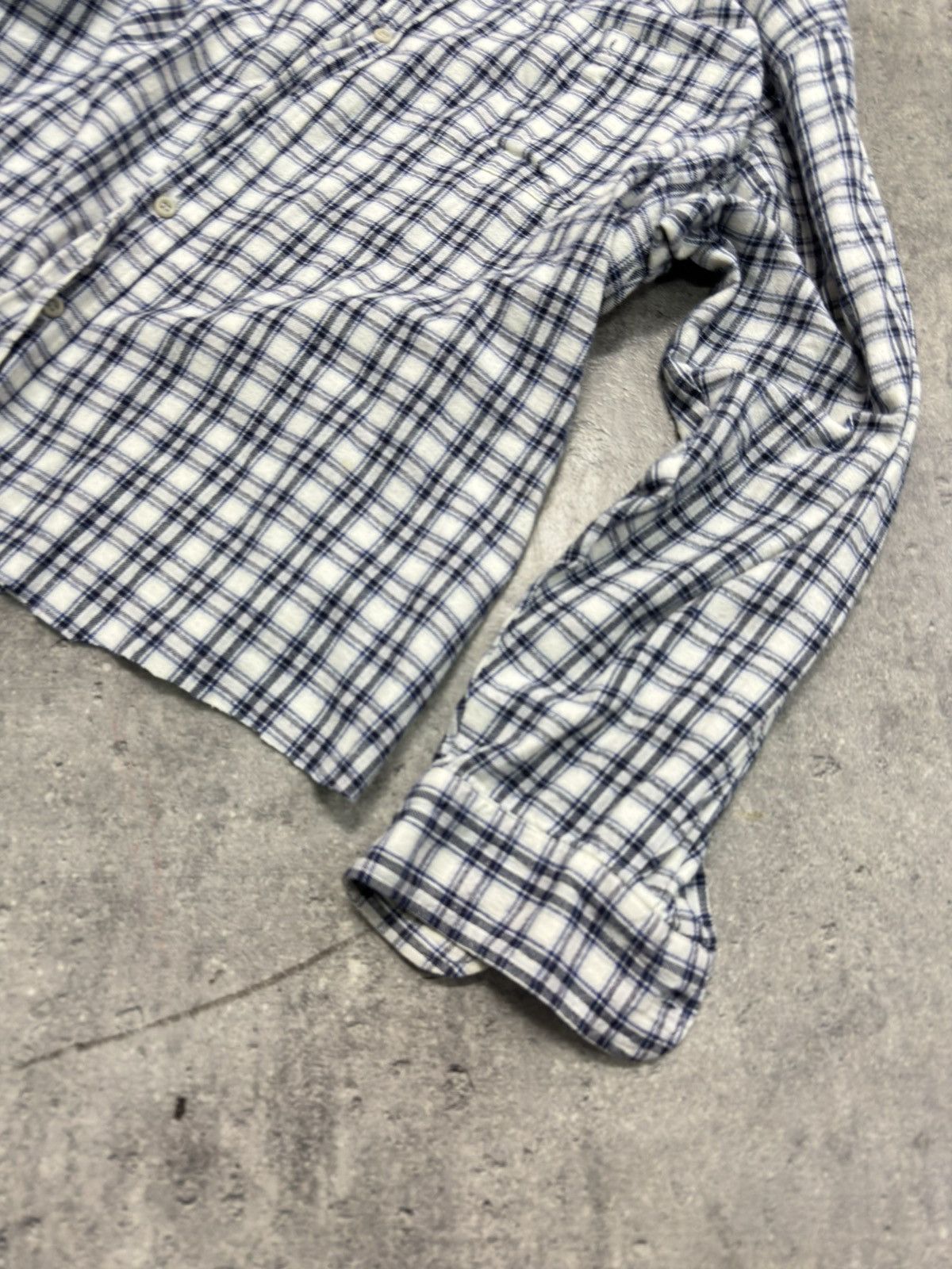 Japanese Brand ᶠᵃⁿᶜʸᵍᵘʸBOXY Flannel Shirt Vintage Cropped Button Up 90s 80 Size US L / EU 52-54 / 3 - 2 Thumbnail