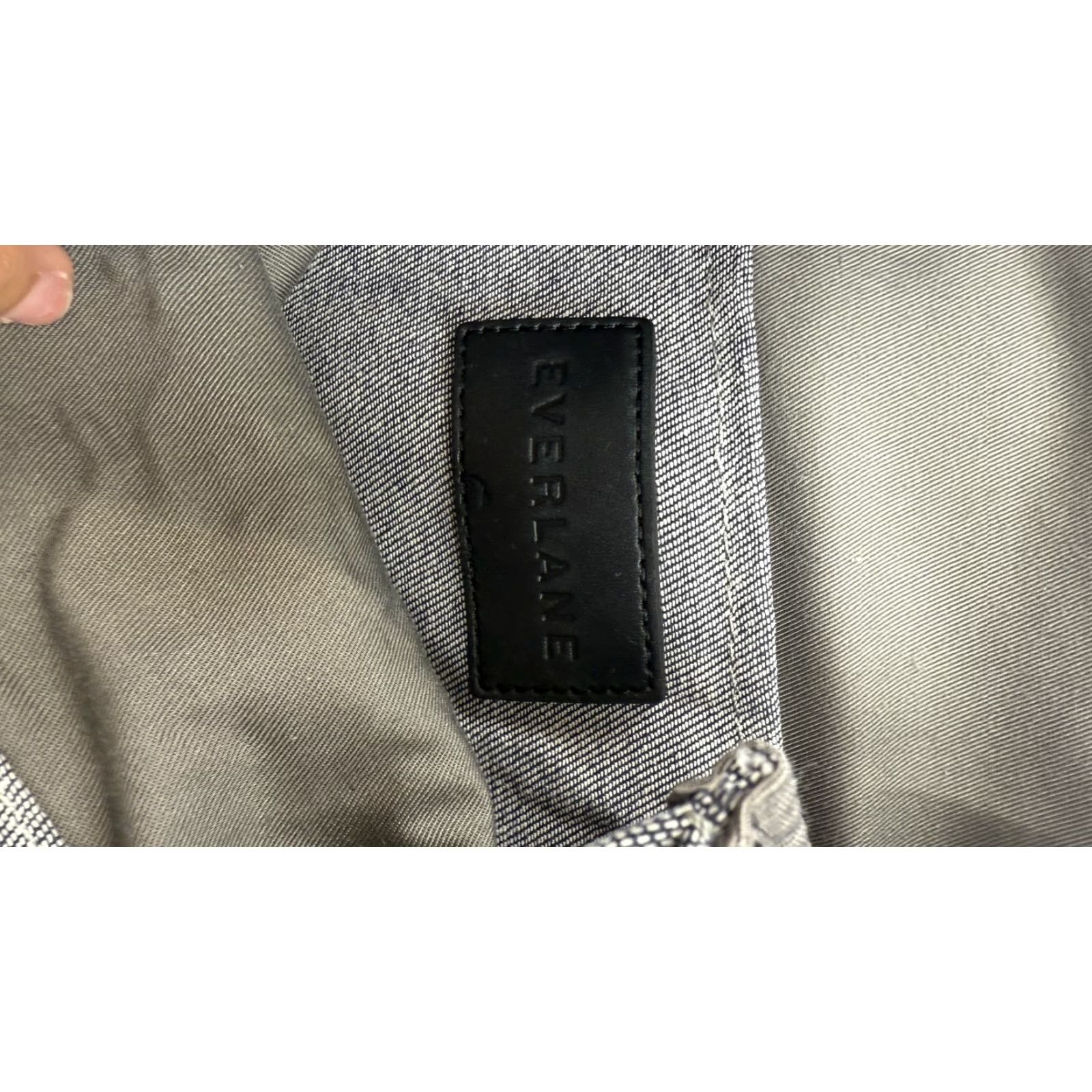 Everlane Everlane Backpack Mens Gray Cotton Drawstring Flap Pocket Casual Canvas Bag Size ONE SIZE - 5 Thumbnail