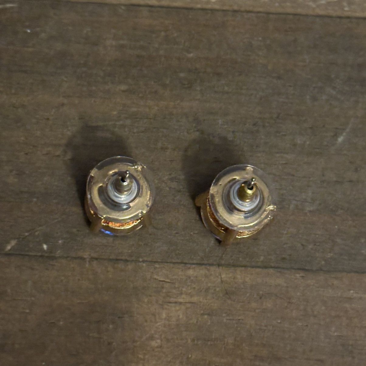 Other Chunky round faceted clear golden crystal post earrings Size ONE SIZE - 3 Thumbnail