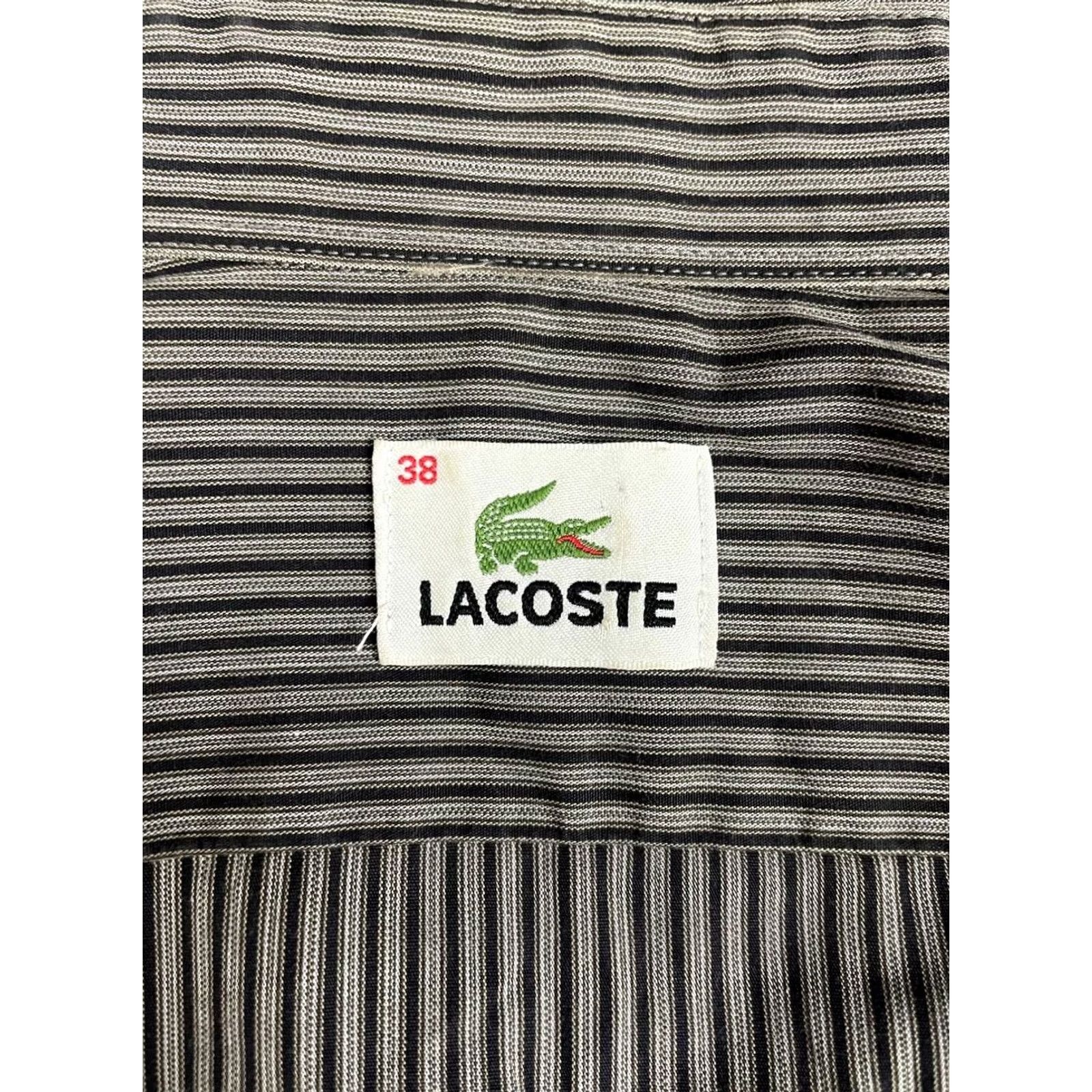 Lacoste Lacoste Shirt Size 38 Gray Striped Cotton Collared Short Sleeve Casual Mens Size US M / EU 48-50 / 2 - 3 Thumbnail