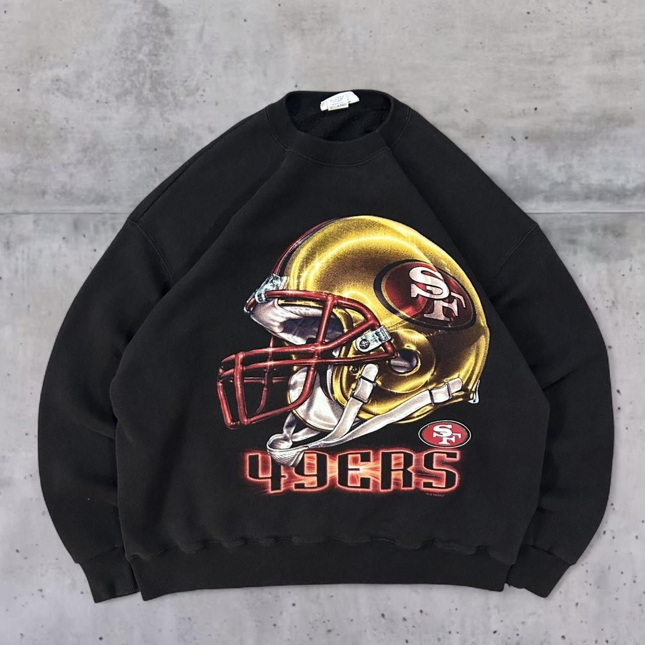 Lee RARE Vintage 90s Lee San Francisco 49ers Helmet Crewneck Size US XL / EU 56 / 4 - 2 Thumbnail