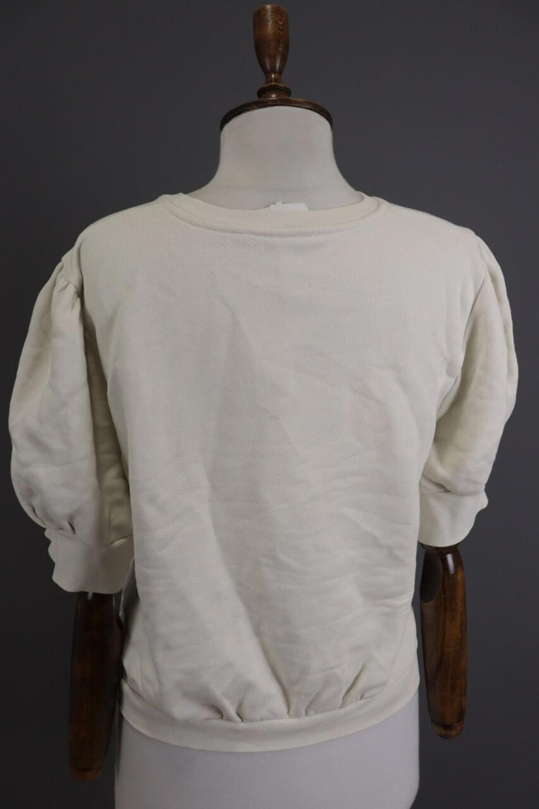 Wilkes Bashford BA&SH Leady Sweatshirt White Cropped Sweater Size 3 Size M / US 6-8 / IT 42-44 - 12 Thumbnail