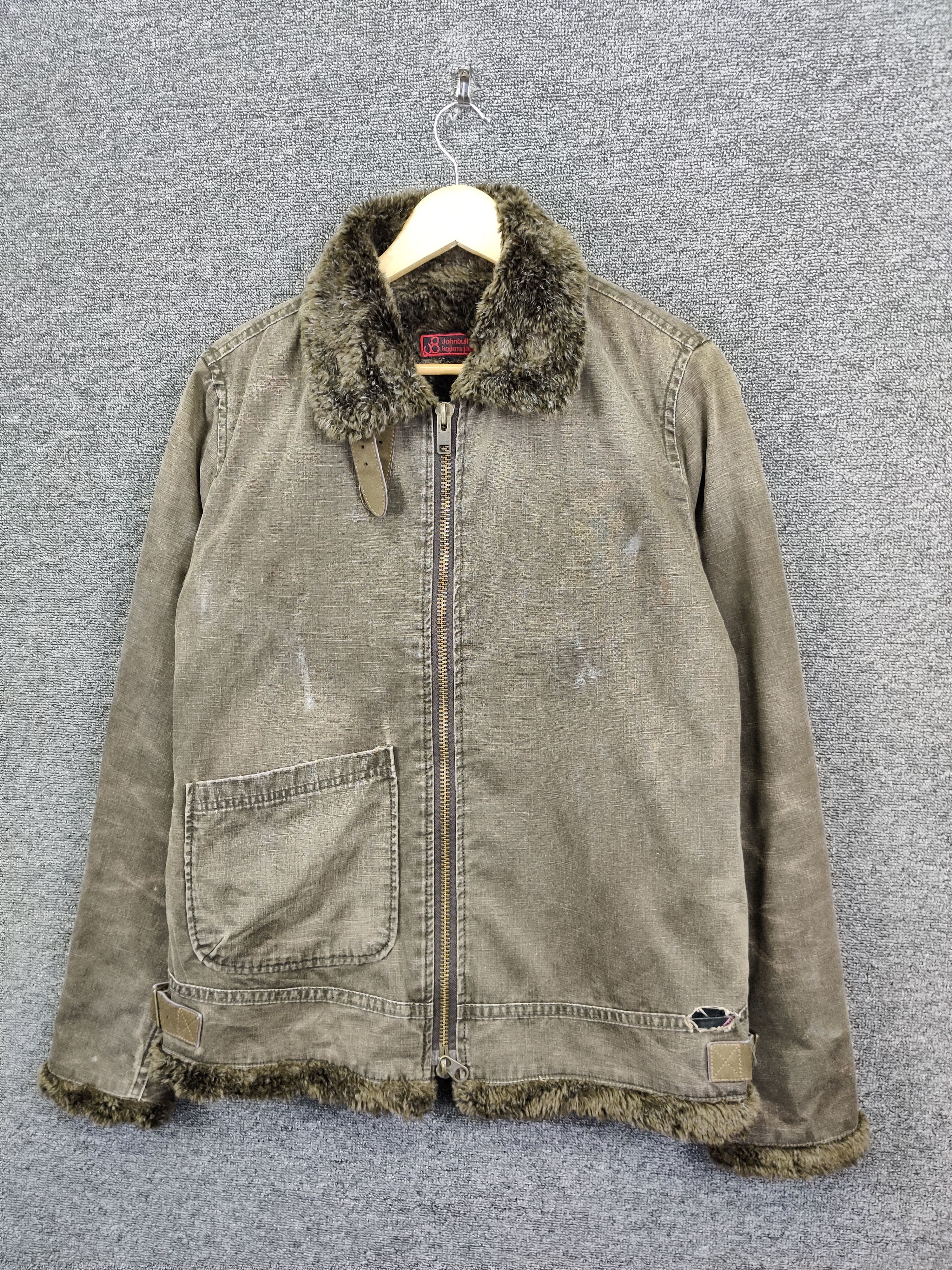 Johnbull Vintage John Bull Kojima Faux Fur Shearling Denim Jacket Size US L / EU 52-54 / 3 - 2 Thumbnail