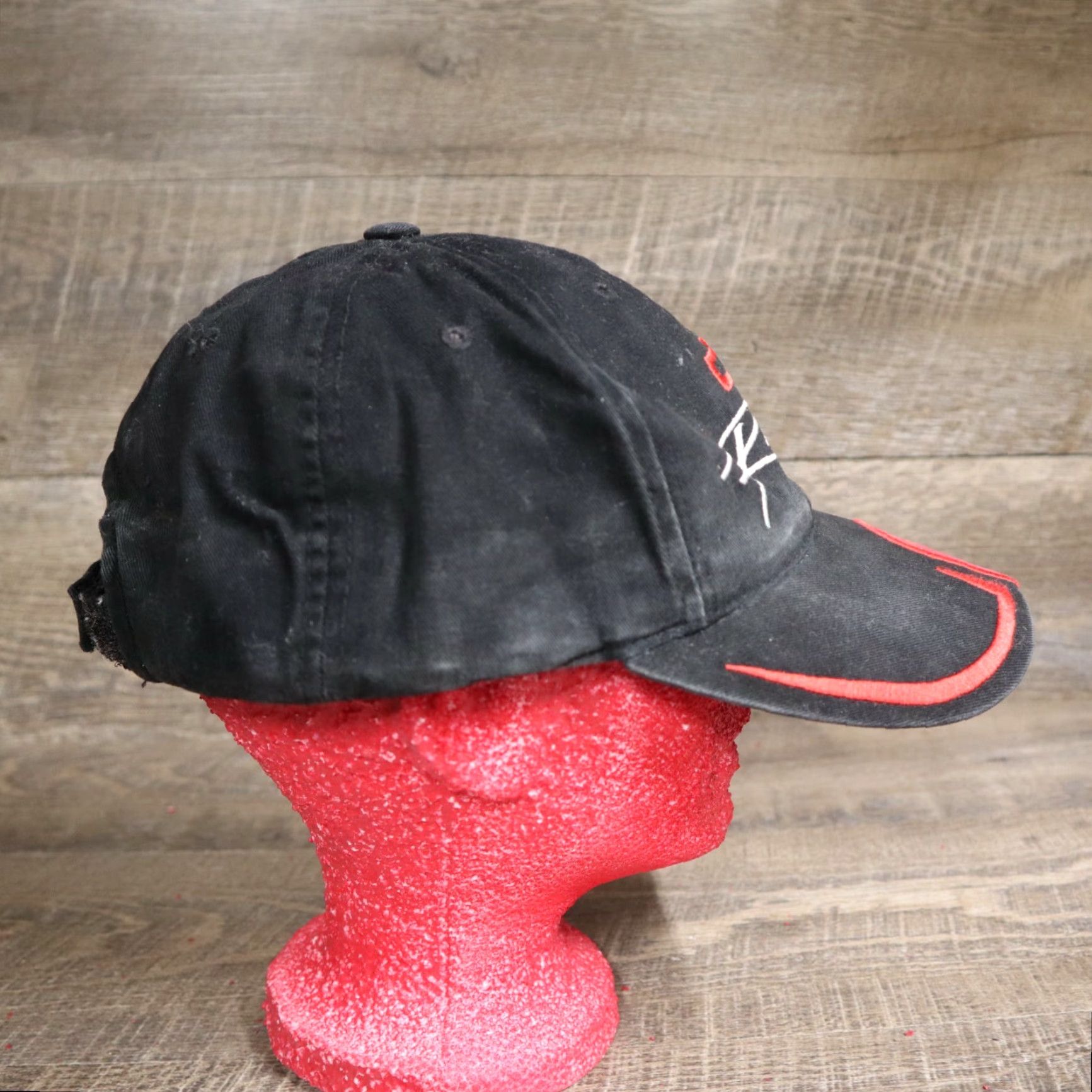 Vintage Checkered Flag Sports Baseball Cap Nascar Adjustable Black Men One Size Sports Embroidered Cap Size ONE SIZE - 3 Thumbnail