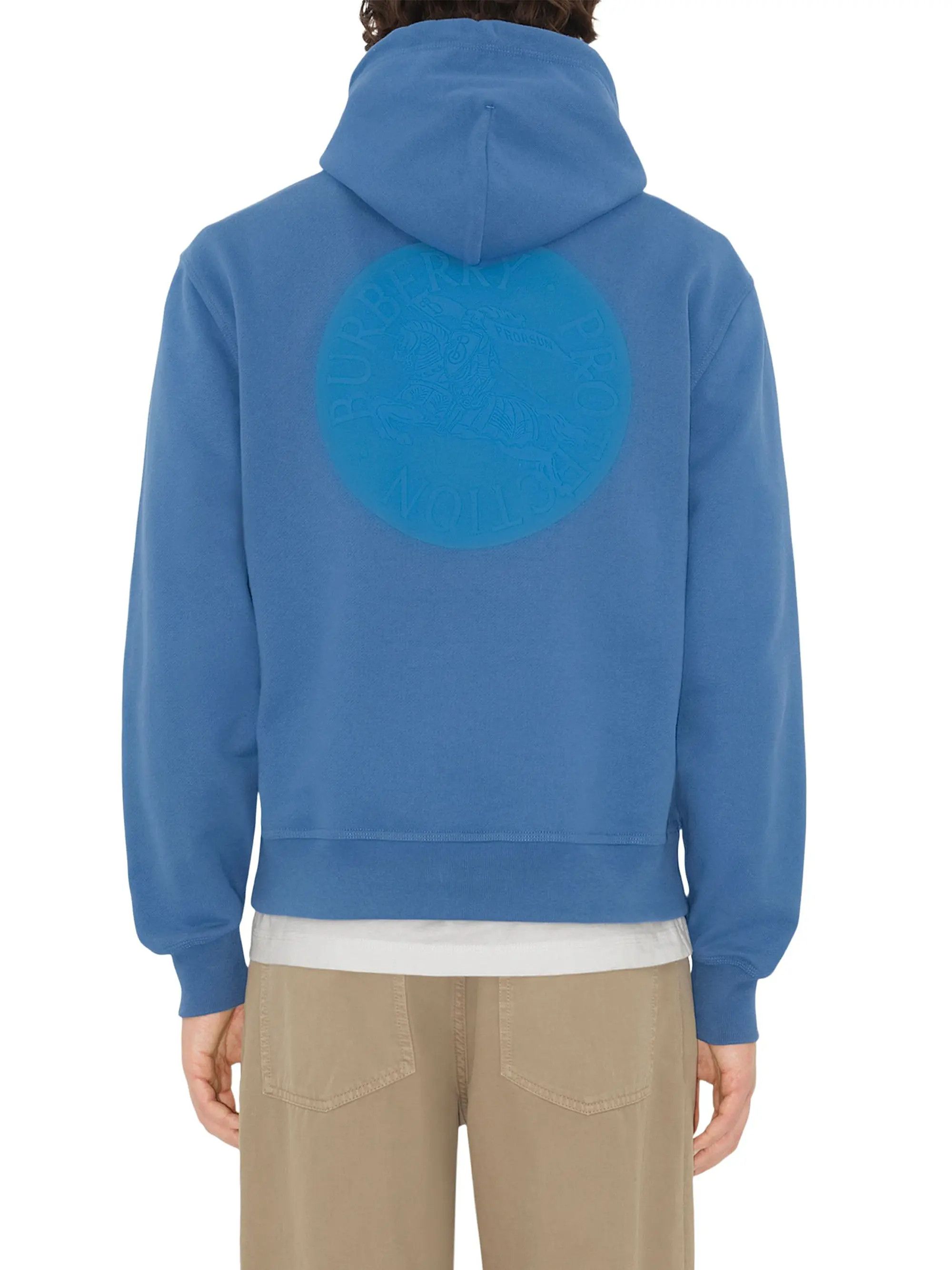 Burberry os11x0126 Protection Logo Hoodie in Blue Size US M / EU 48-50 / 2 - 5 Thumbnail