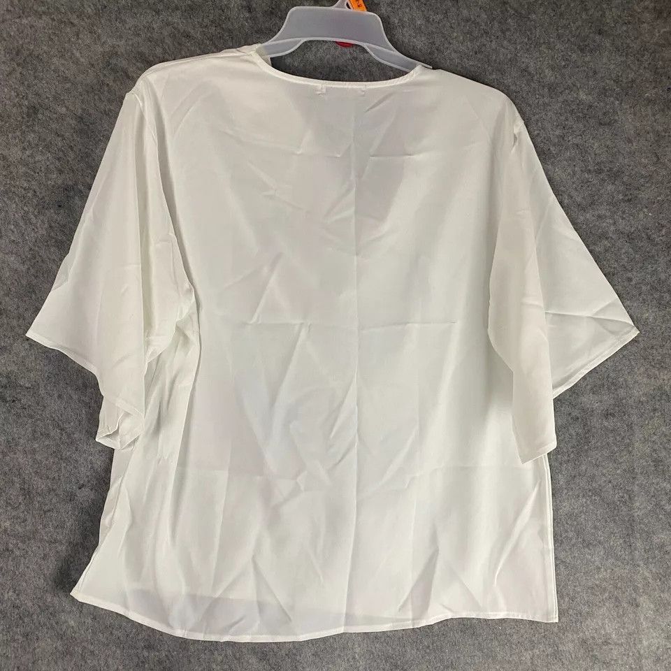 Other Koandaily Blouse Women's Extra Large Short Sleeve NWT White Size XL / US 12-14 / IT 48-50 - 6 Thumbnail
