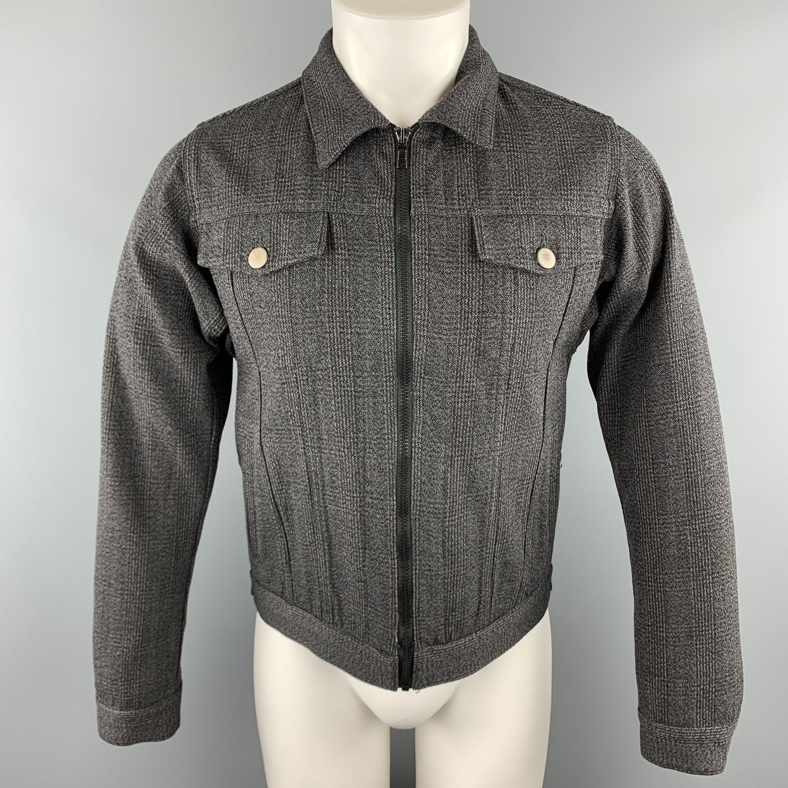 Marc Jacobs MARC JACOBS Size 36 Gray Glenplaid Yack Zip Trucker Jacket Size US S / EU 44-46 / 1 - 1 Thumbnail