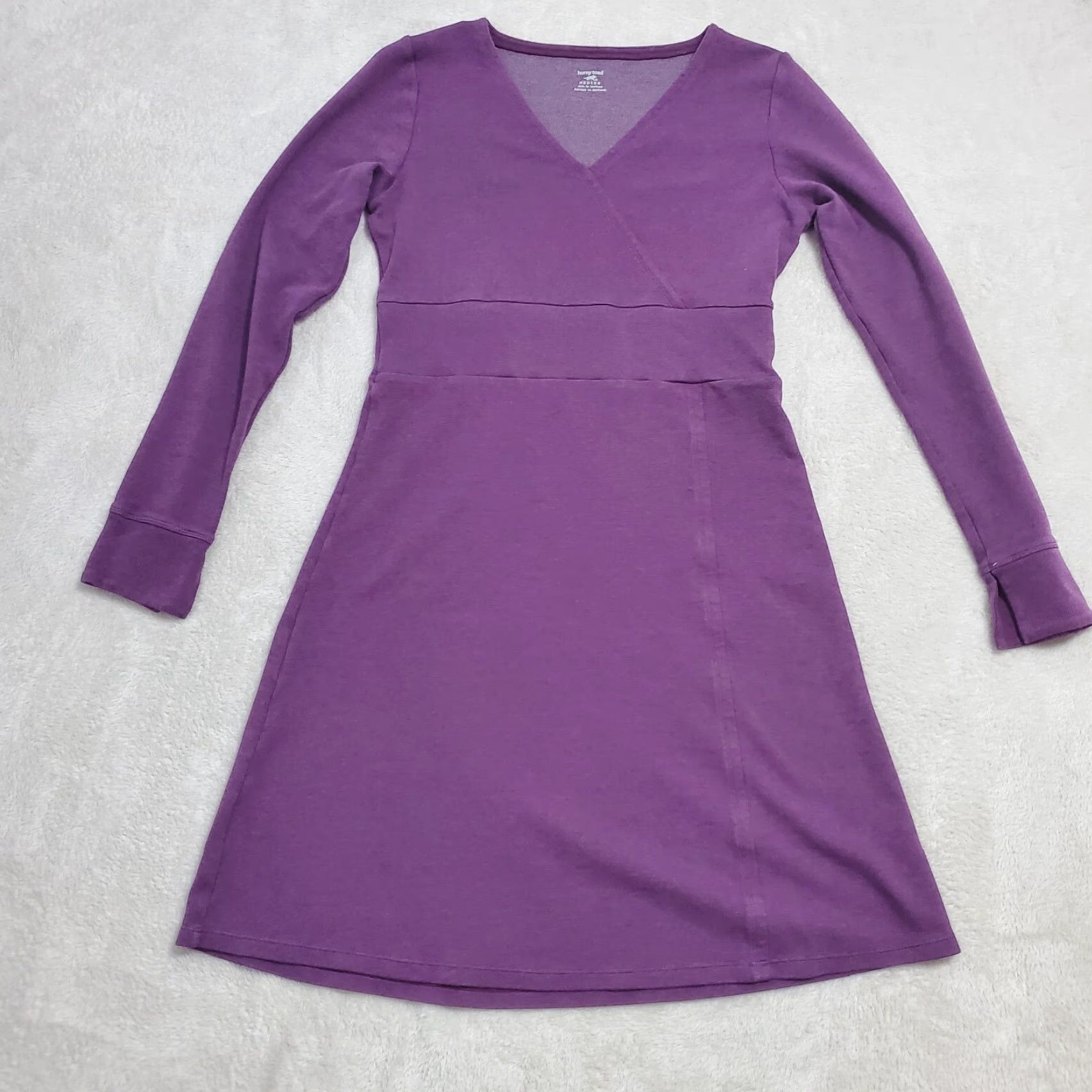 CO Horny Toad & Co Dress Purple M Tomboy Faux Wrap Midi Zip Pocket Gorpcore Dress Ladies Size M / US 6-8 / IT 42-44 - 2 Thumbnail