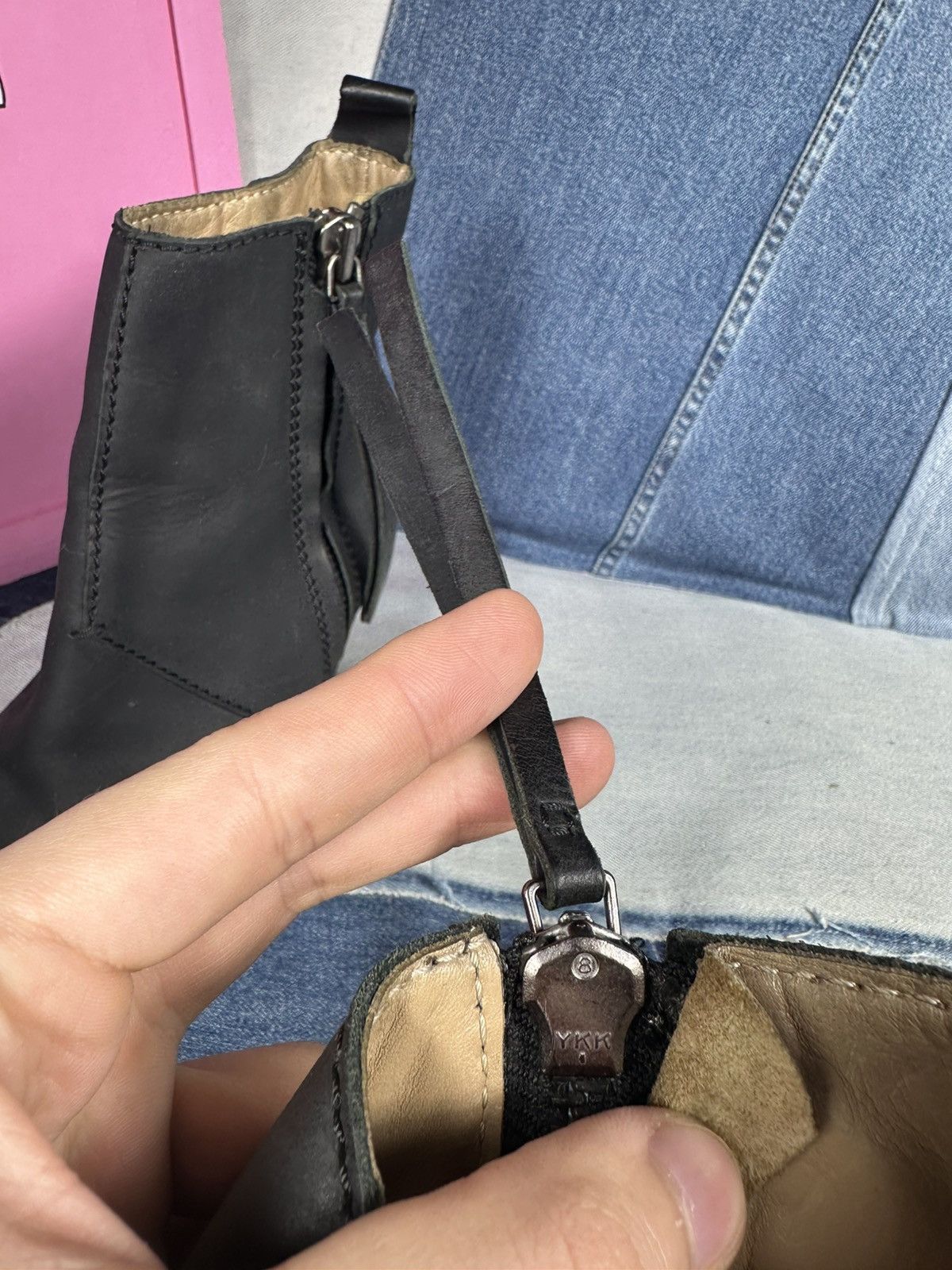 Acne Studios Acne Studios Leather Pistol Black Block Heels Ankle Boots Size US 10 / IT 40 - 20 Thumbnail