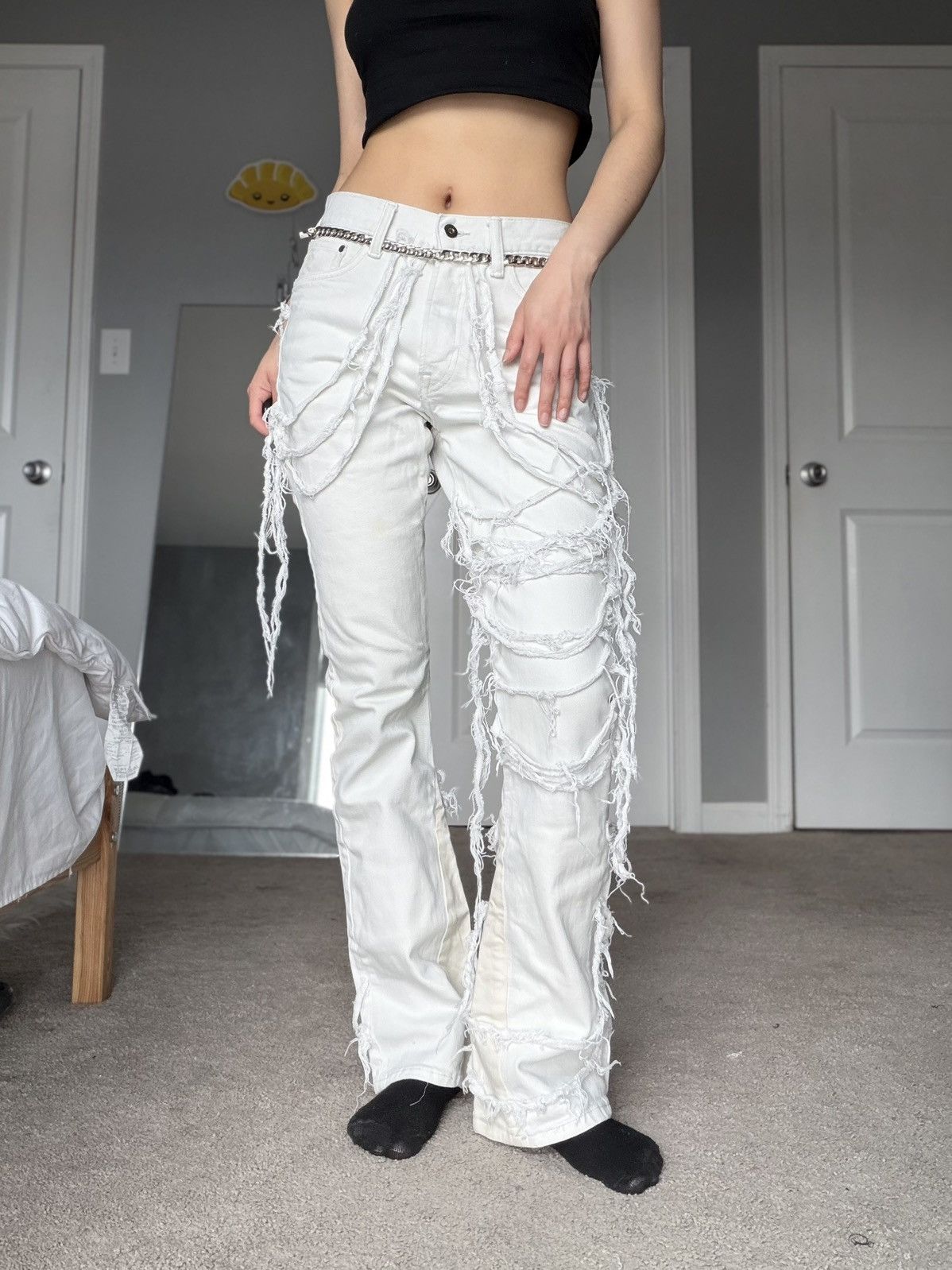Other Shredded White Denim Tainted By Clay Size US 28 / EU 44 - 13 Thumbnail