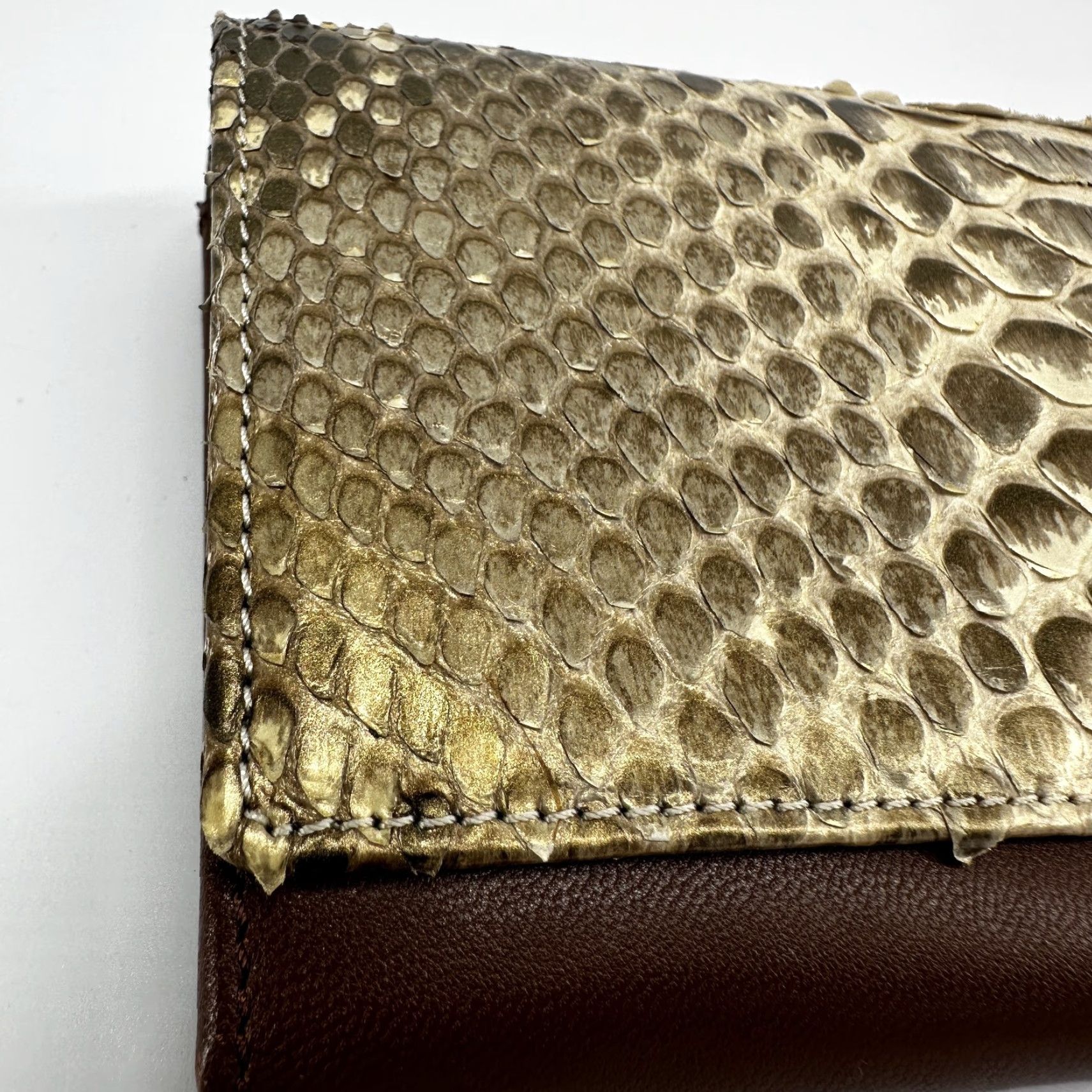 Vintage The Black Label Wallet Womens Genuine Python Leather Clutch Exotic Luxury Purse Size ONE SIZE - 2 Thumbnail