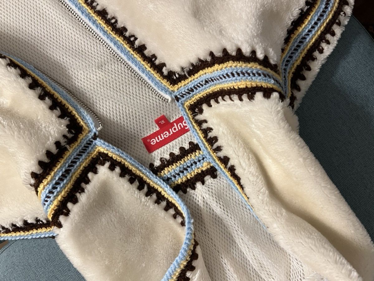 Supreme Supreme SS23 Crochet Edge Hooded Zip Up Top White XL Size US XL / EU 56 / 4 - 3 Thumbnail