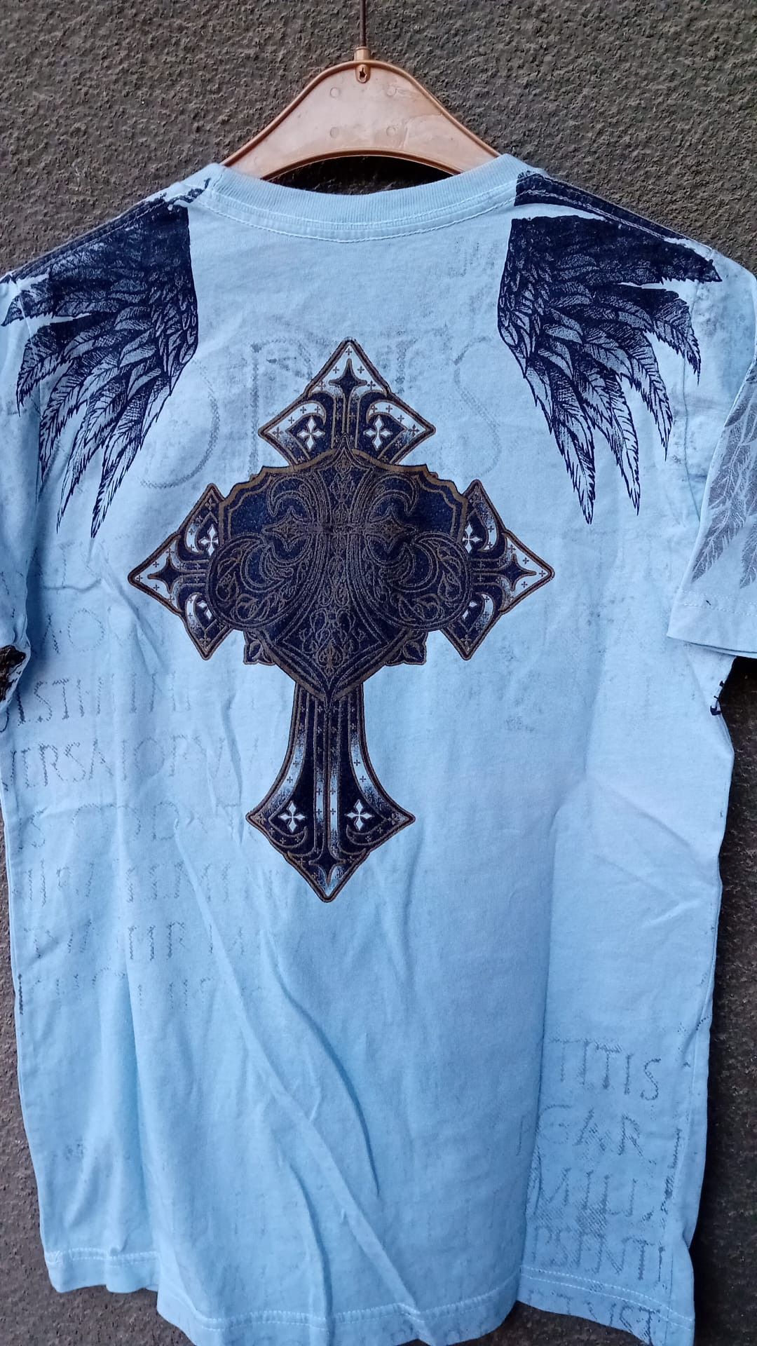 Xavier Xzavier Winged Cross Cyber Goth Grunge t-shirt sz S Size US S / EU 44-46 / 1 - 8 Thumbnail