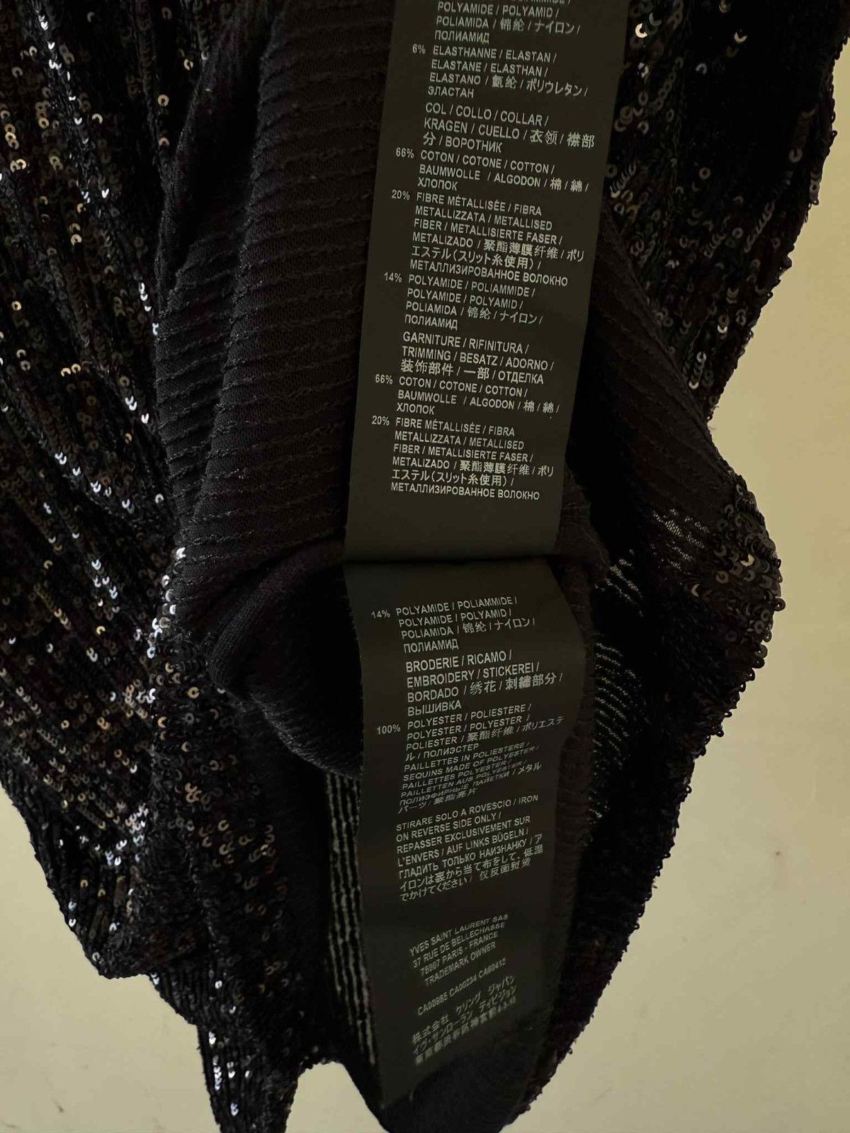 Saint Laurent Paris Saint Laurent Oversized Sequin Polo Size US L / EU 52-54 / 3 - 12 Thumbnail