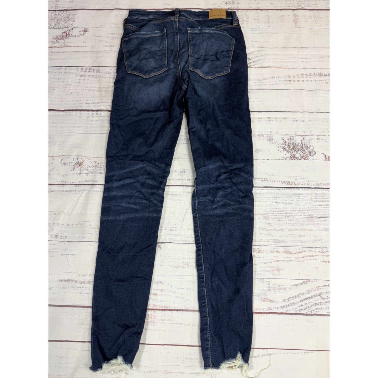 American Eagle Outfitters American Eagle Outfitters Slim Jeans Women's 2 27in Inseam Blue Distressed Stretch Raw Hem Ankle Regular 28in SD Size 26" / US 2 / IT 38 - 6 Thumbnail