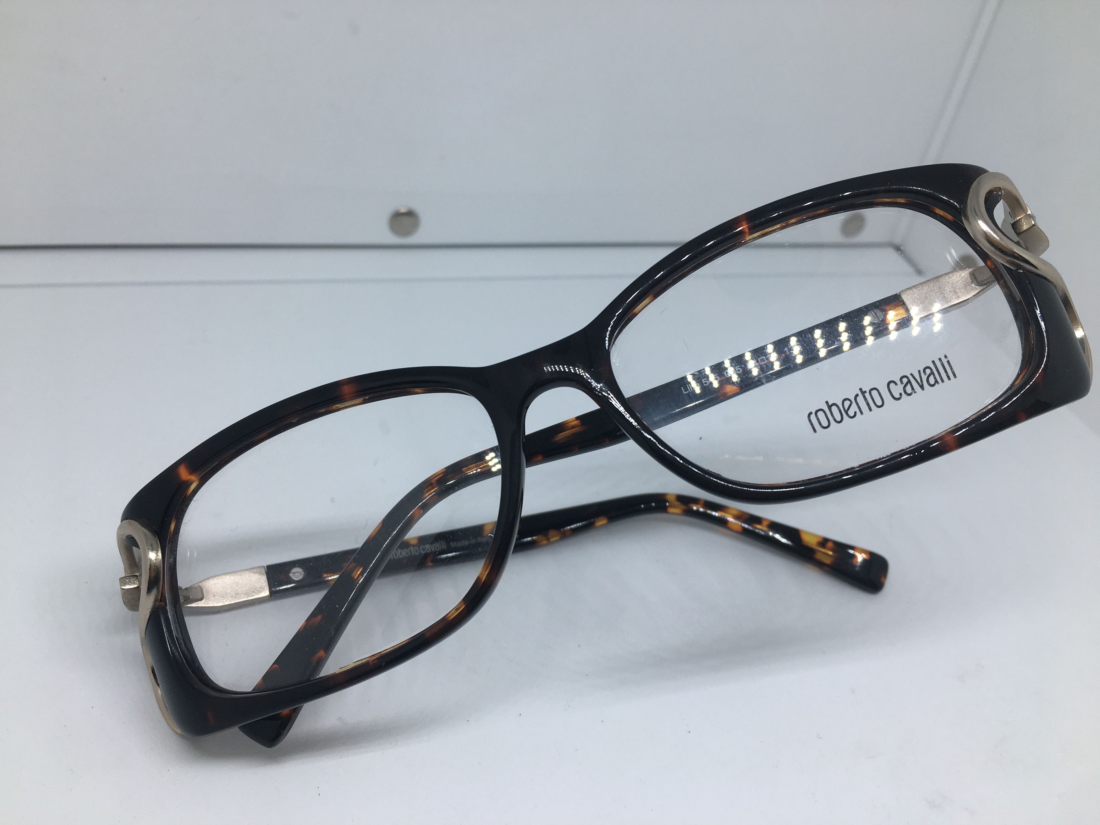 Just Cavalli Just Cavalli Tortoise Acetate Eyeglasses Frame Size ONE SIZE - 7 Thumbnail