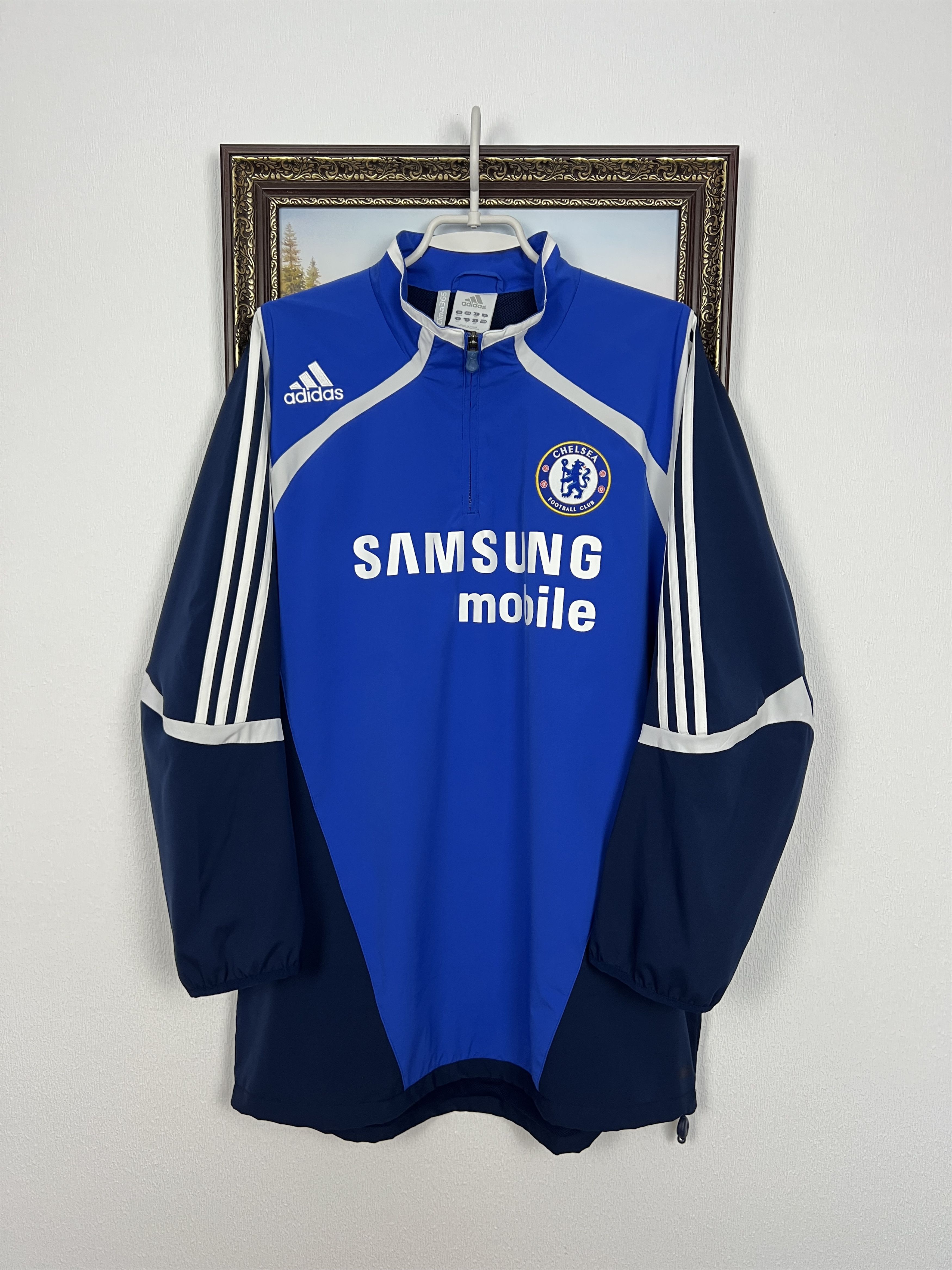 Adidas Vintage Adidas Chelsea Football Train Sweatshirt Soccer Size US L / EU 52-54 / 3 - 1 Thumbnail