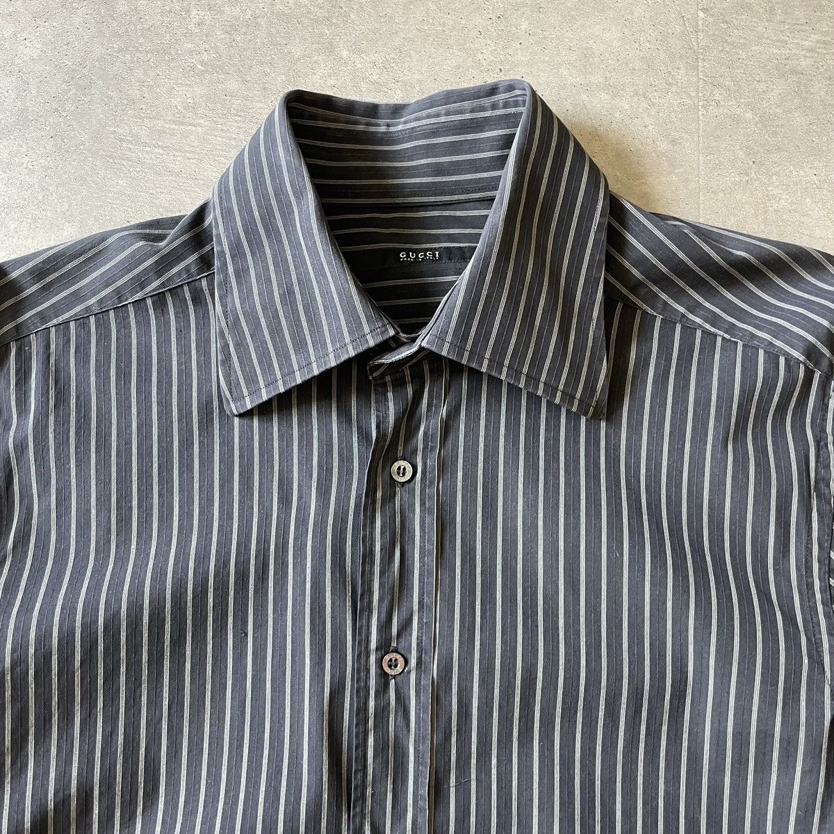 Gucci  Tom Ford Gucci by Tom Ford Dress Shirt Striped Black | Grailed