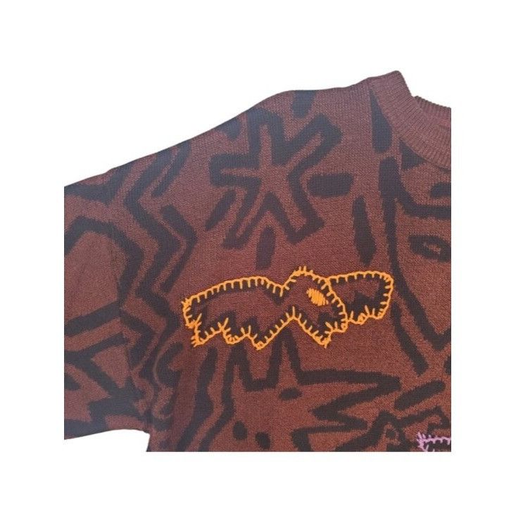 FALKE Vintage Sweater RARE Retro Embroidered Graphics Falke by Jef Size US L / EU 52-54 / 3 - 5 Thumbnail