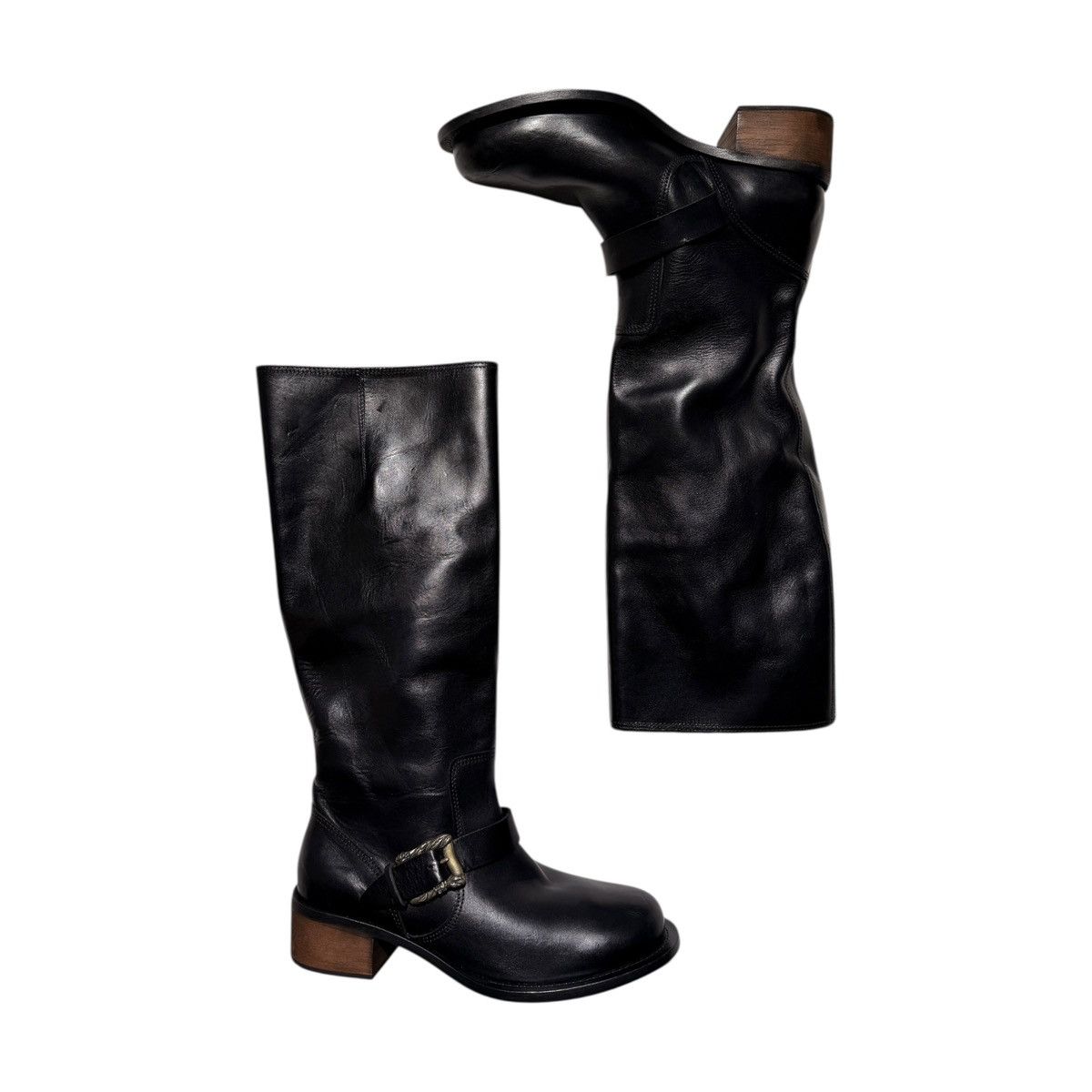 Enfants Riches Deprimes Embellished buckle high leather boot Size US 11 / EU 44 - 2 Thumbnail