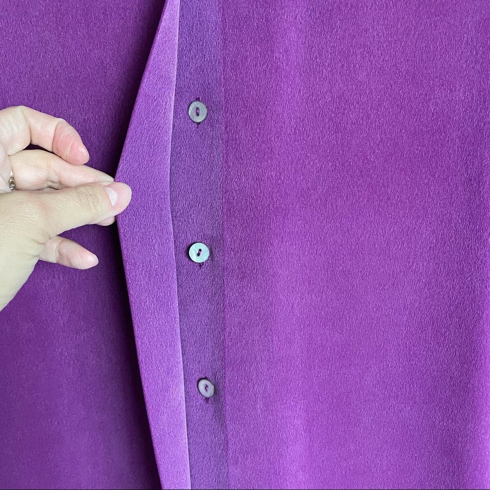 Other Vintage Liz Claiborne Silk Berry Wine Jacket Shirt Size 14 Size XL / US 12-14 / IT 48-50 - 6 Thumbnail