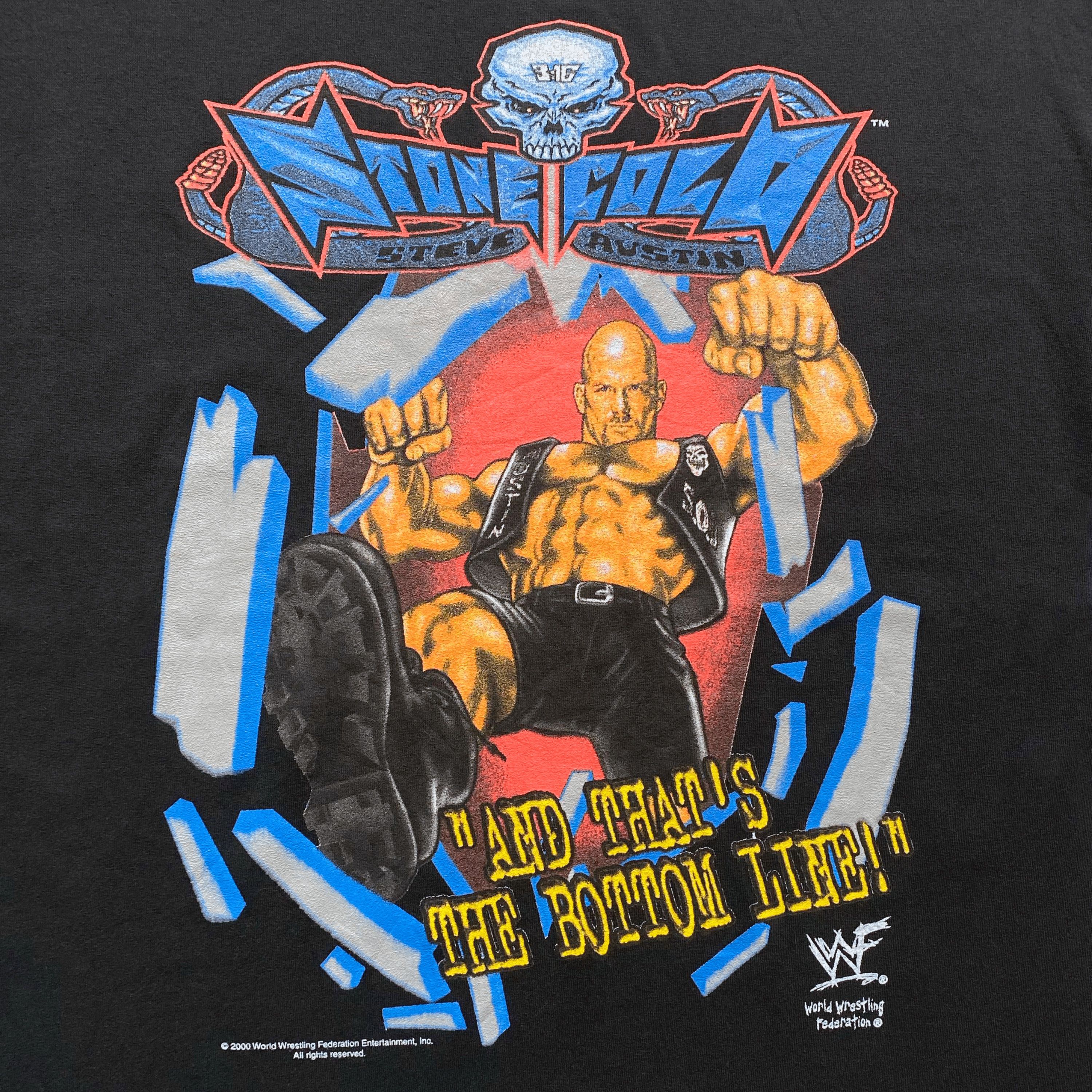Vintage × WWF Vintage 2000 WWF Stone Cold Steve Austin Bottom Line T-Shirt Size US L / EU 52-54 / 3 - 2 Thumbnail
