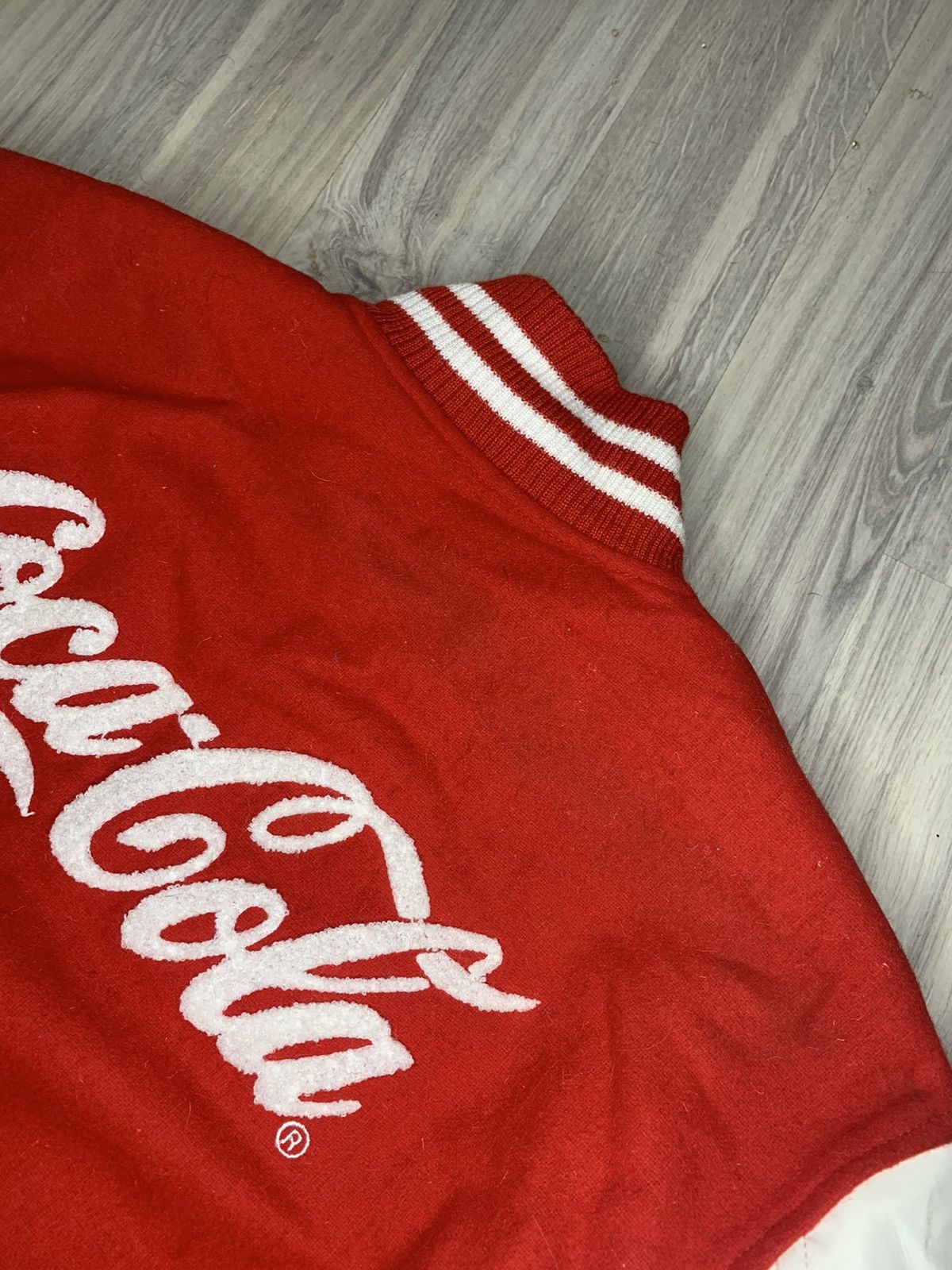 Vintage Coca Cola Big Logo Wool Varsity Bomber Jacket bape baseball Size US M / EU 48-50 / 2 - 6 Thumbnail