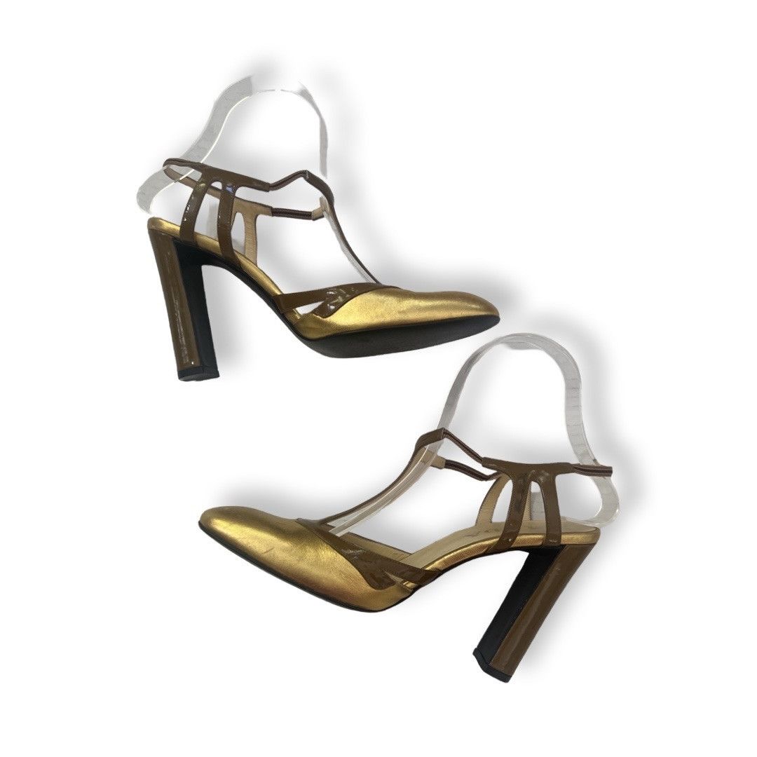Prada Prada Gold vintage heels size 38 Size US 8 / IT 38 - 4 Thumbnail