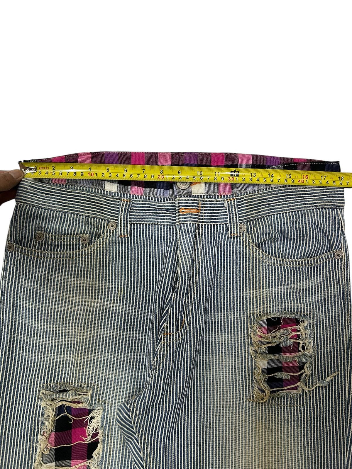 Japanese Brand Japanese Hickory Denim With Punk Motifs Lining Distressed Size US 36 / EU 52 - 14 Thumbnail