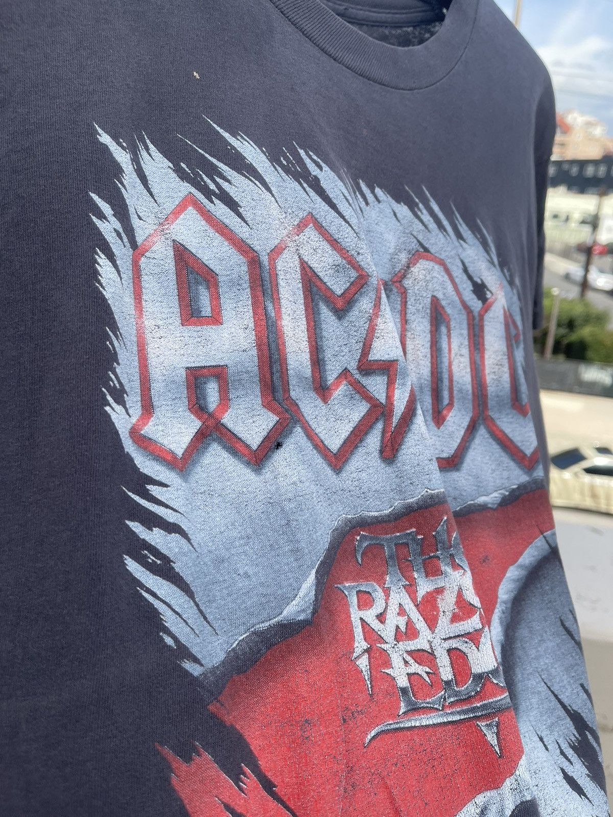 Band Tees Vintage 1990 Faded ACDC Band Tee Size US L / EU 52-54 / 3 - 13 Thumbnail