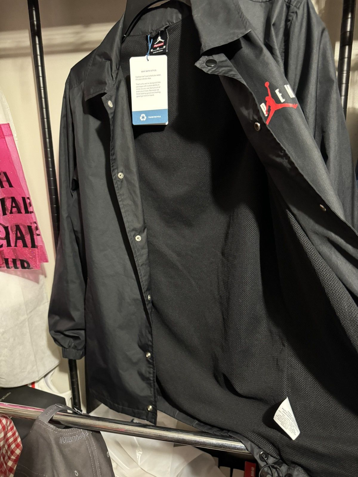 Jordan Brand × Supreme Supreme Jordan Coaches Jacket Black Medium Size US M / EU 48-50 / 2 - 10 Thumbnail