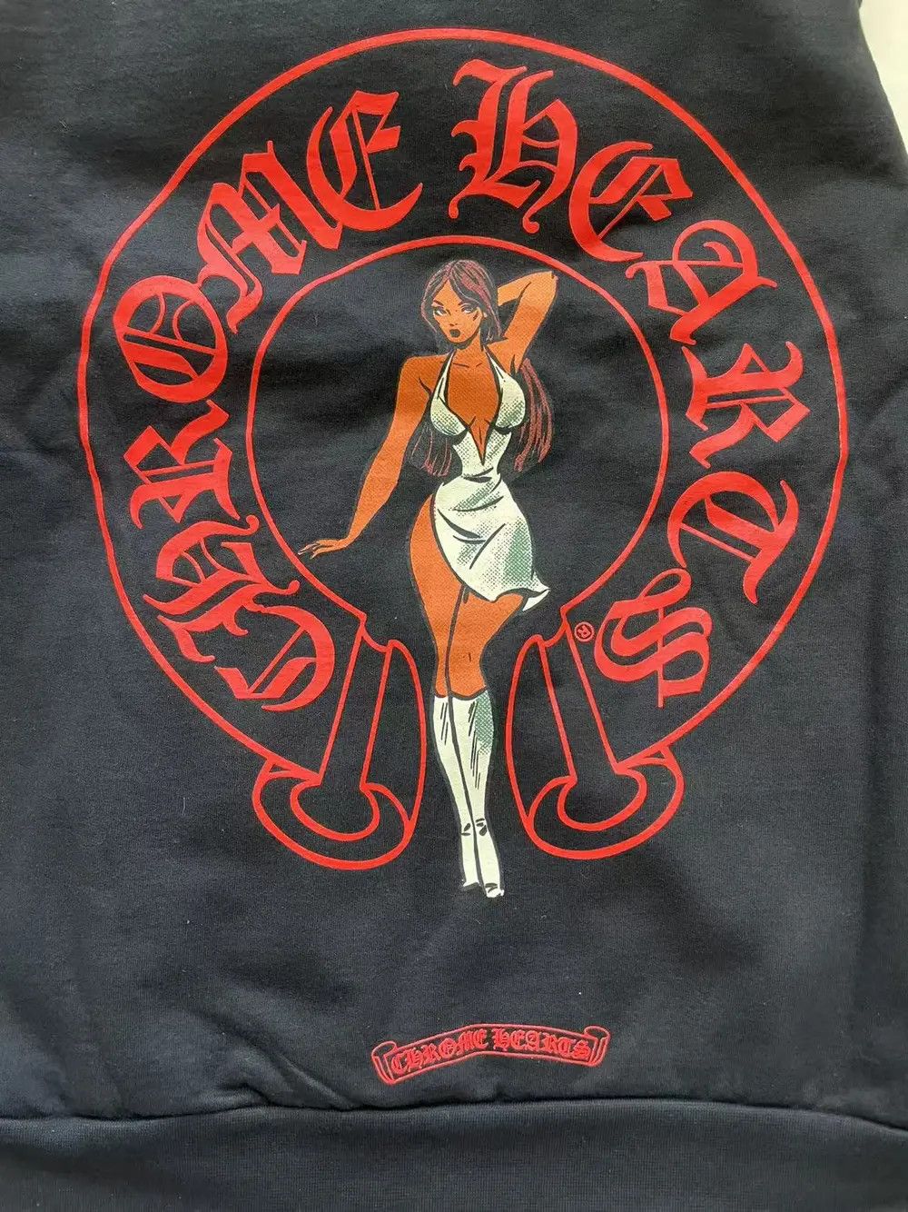 Chrome Hearts Chrome Hearts Deadly Doll Red Horseshoe Logo Pullover Hoodie Size US L / EU 52-54 / 3 - 10 Thumbnail