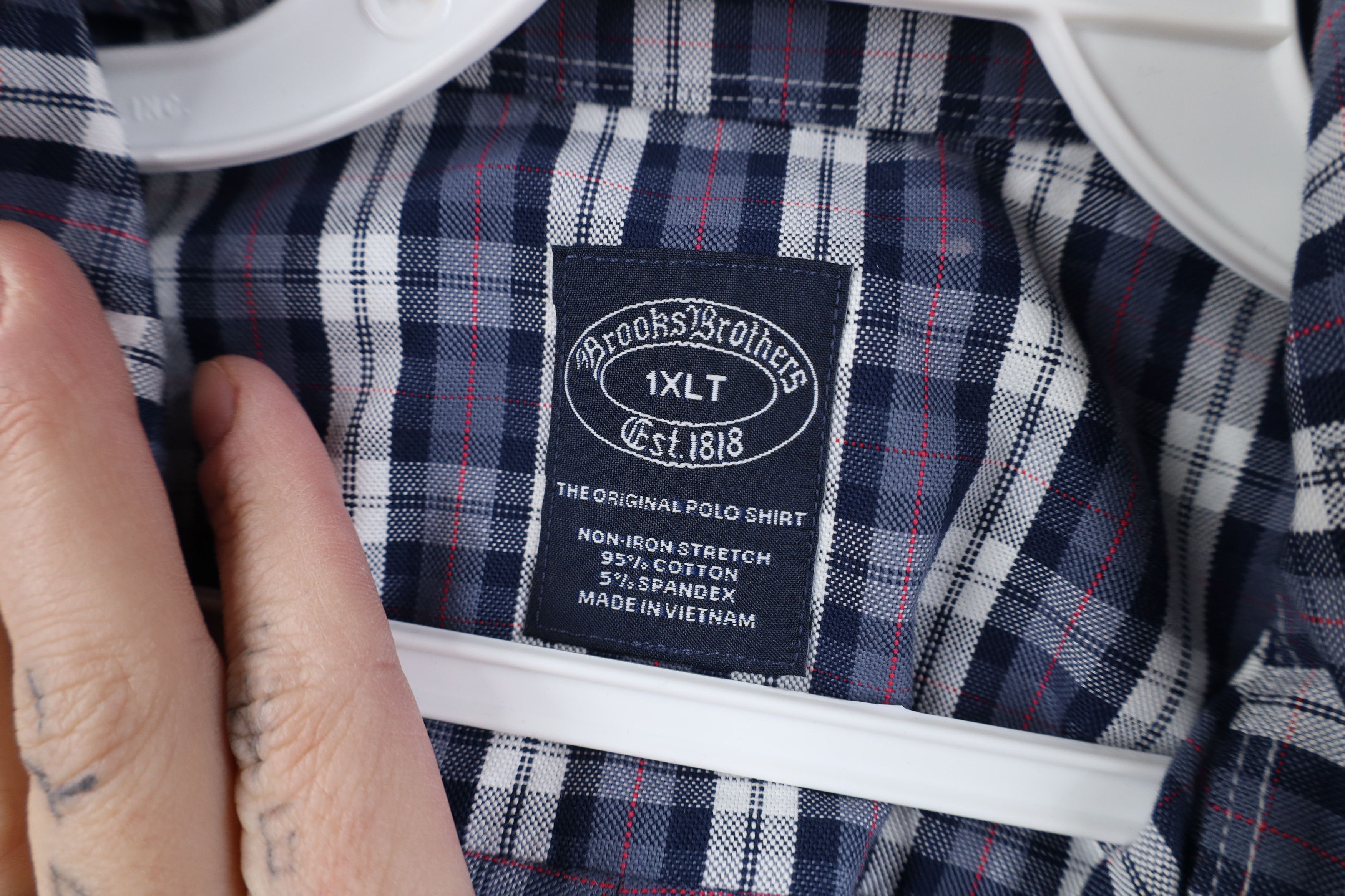 Brooks Brothers Vintage Brooks Brothers Cotton Button Down Shirt Plaid Size US XL / EU 56 / 4 - 5 Thumbnail